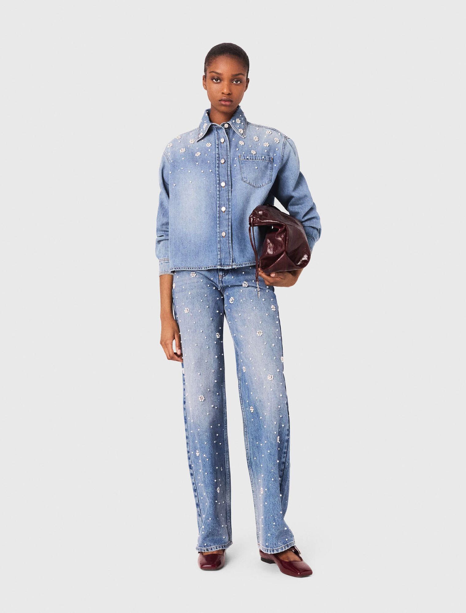 Denim shirt jacket