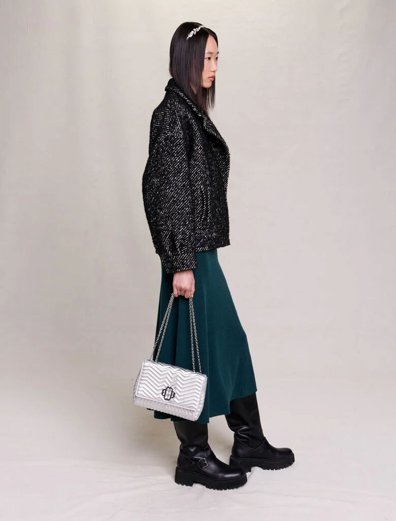 Leather chain bag