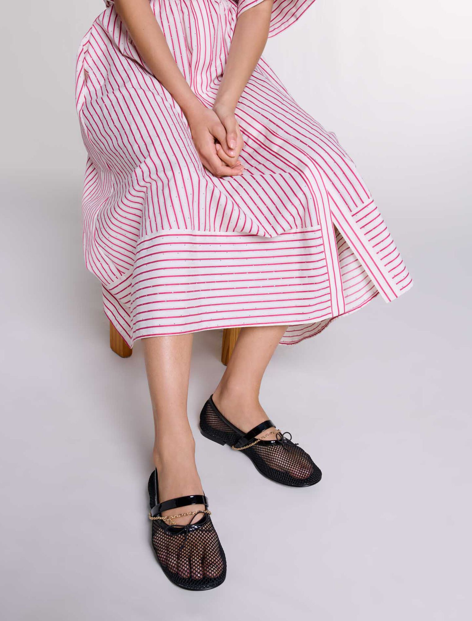 Mesh ballet flats