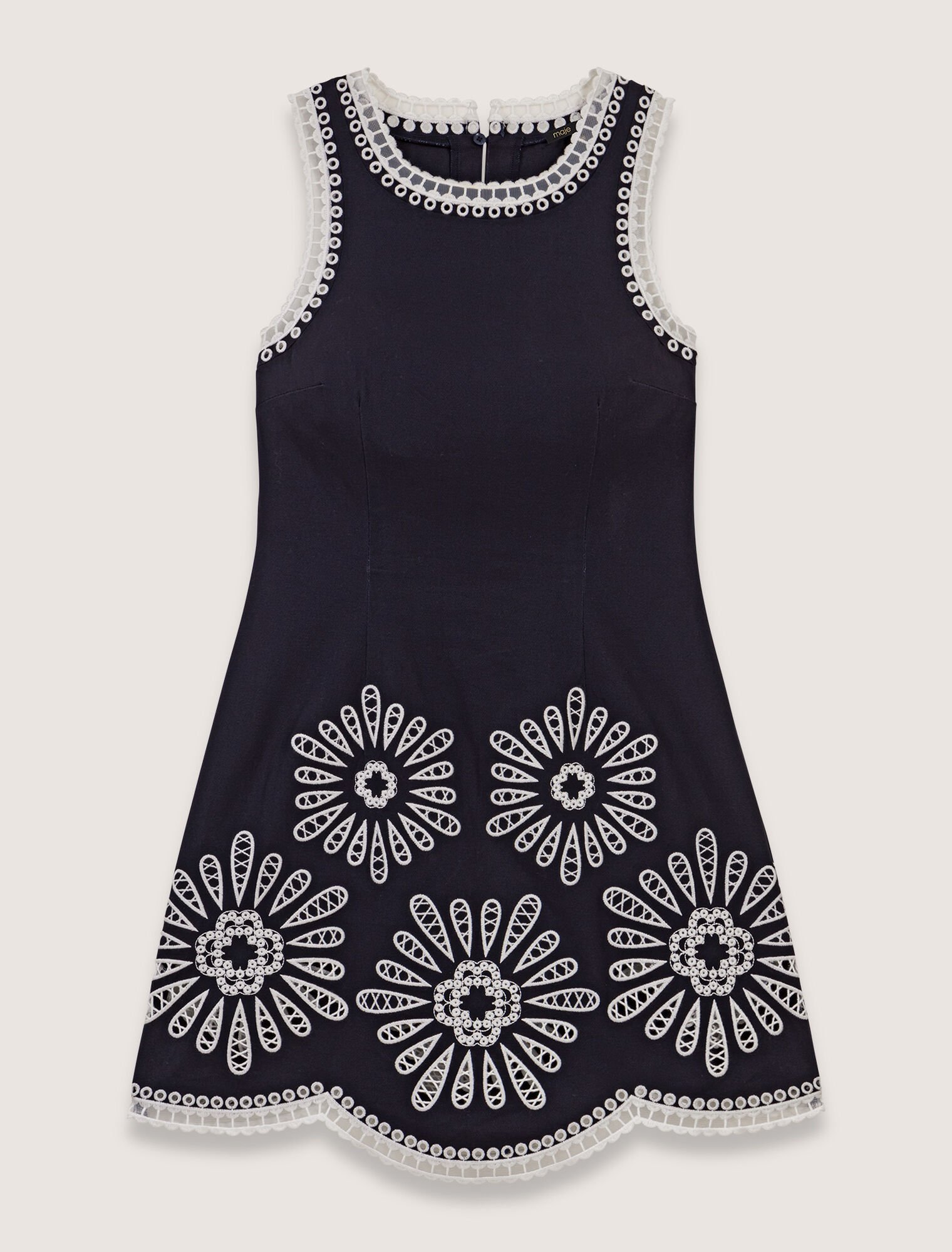 mini dress with crochet details
