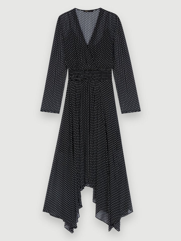 Mid-length polka dot dress