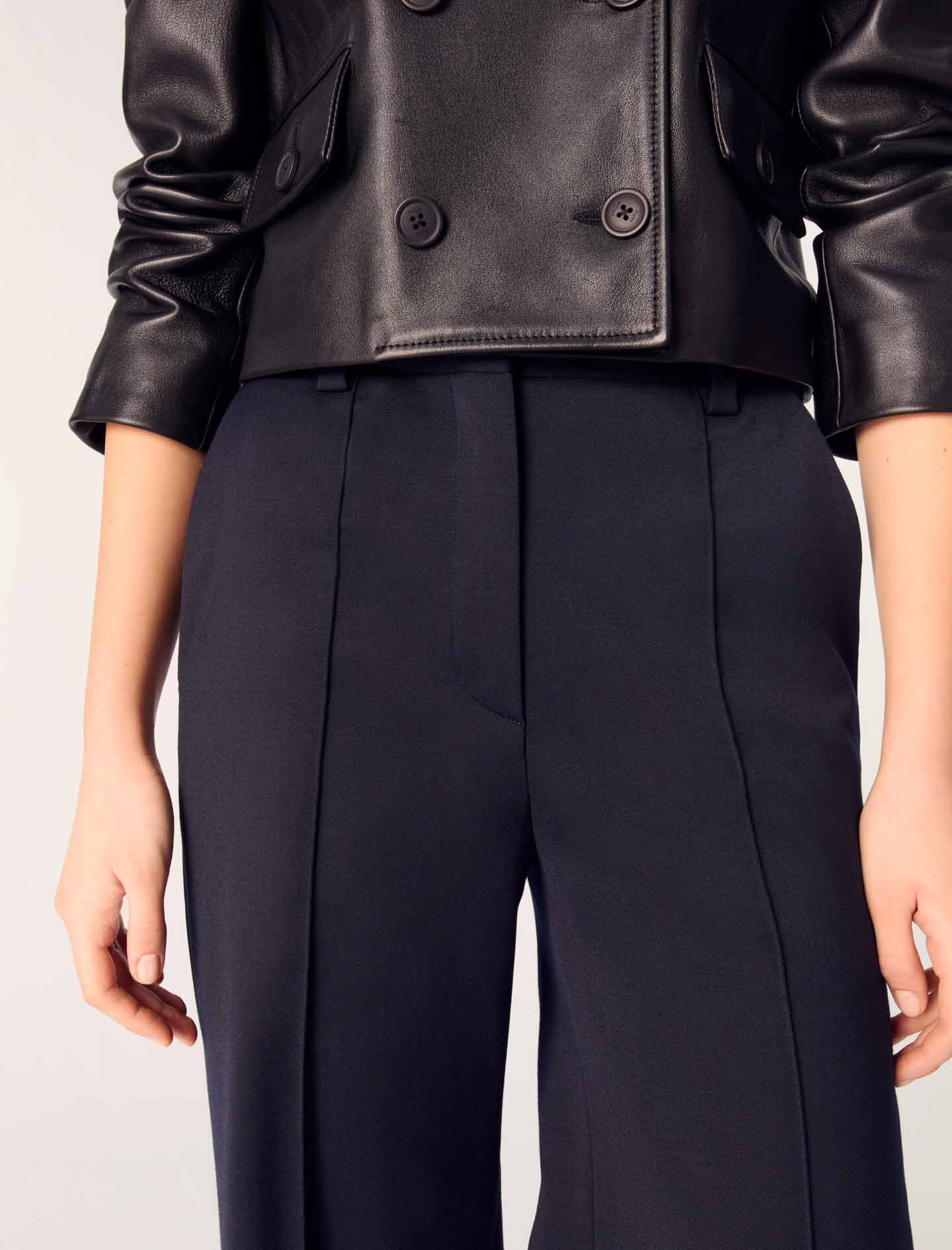 スーツ・フォーマル・ドレス et.UNiVER separated pants combination Suit trousers with pintucks Blue For Women | Maje