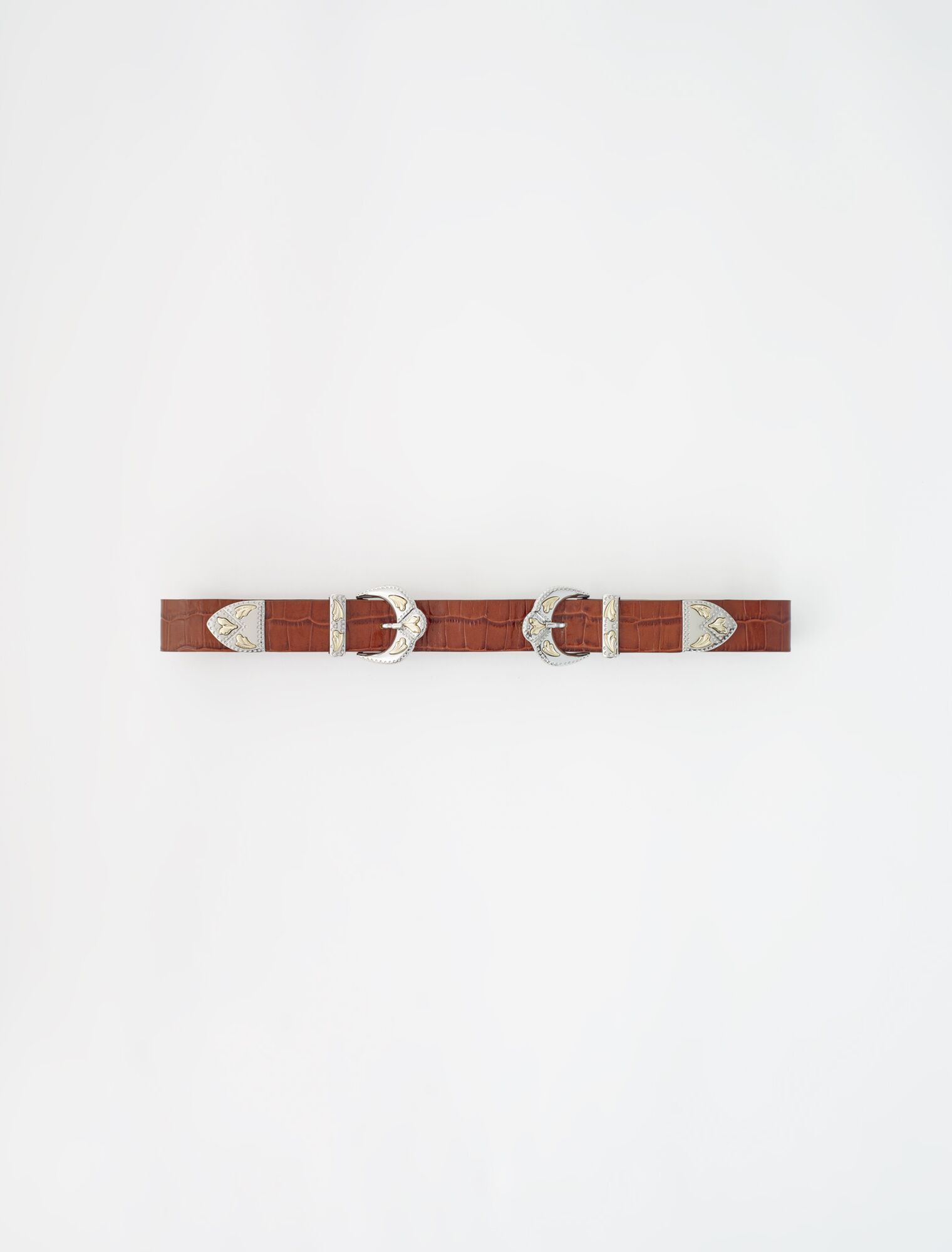 Western double buckle belt