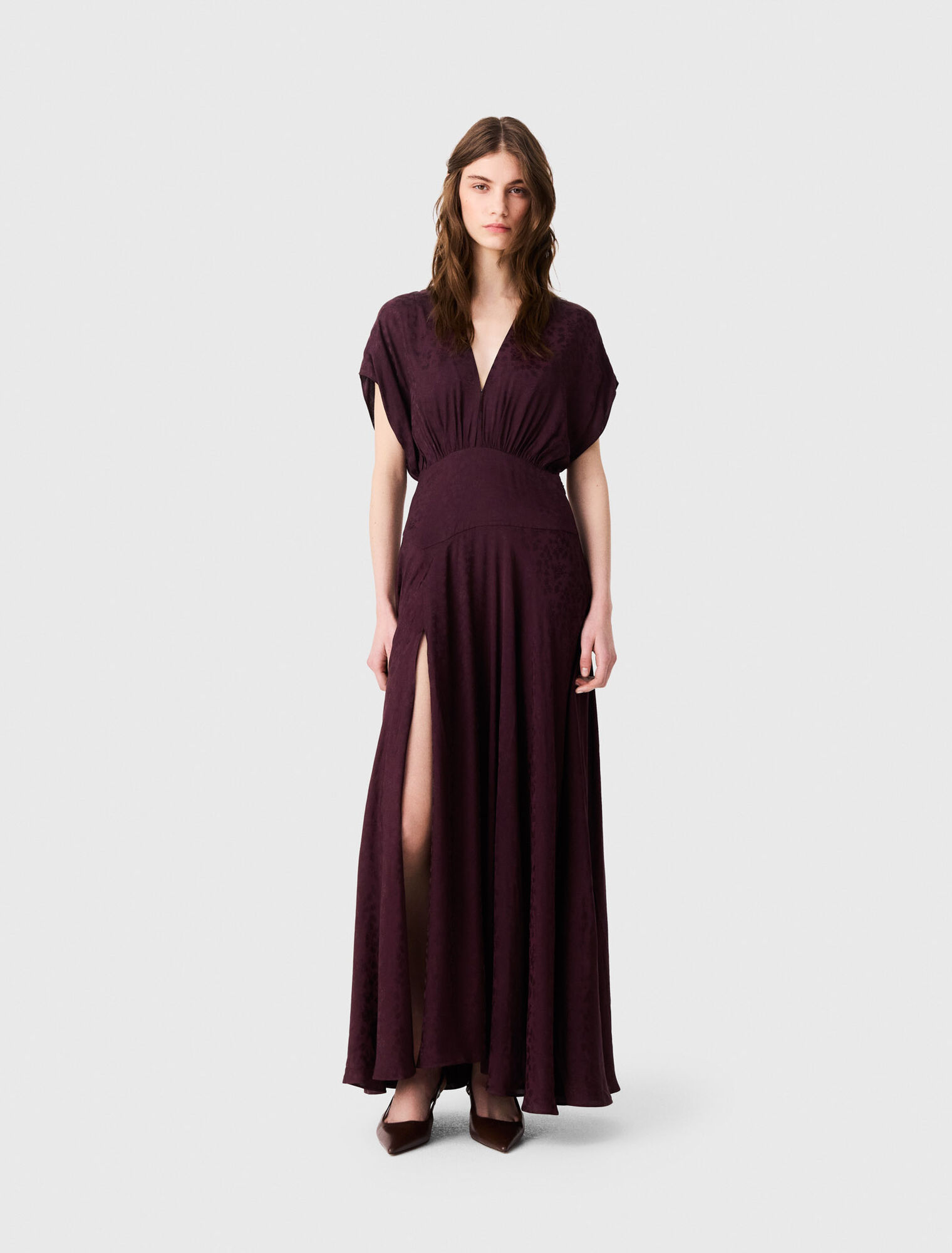 Patterned jacquard maxi dress