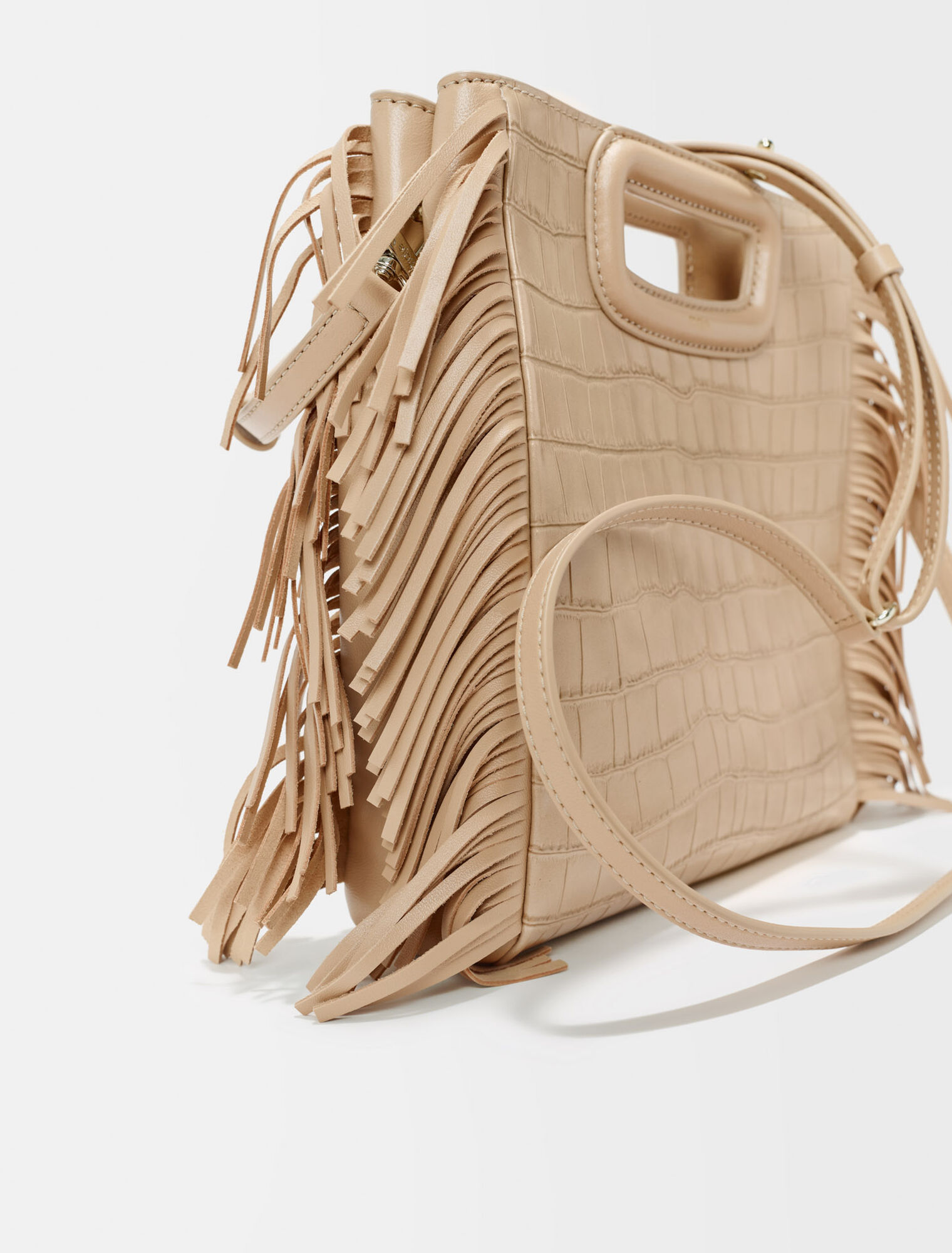 M bag in crocodile-effect leather