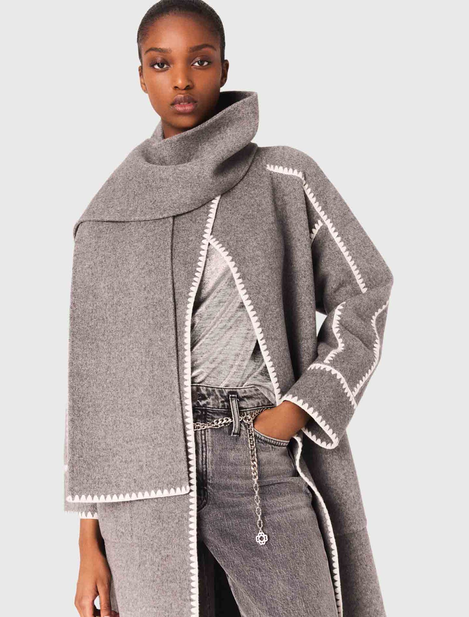 Long double-faced coat