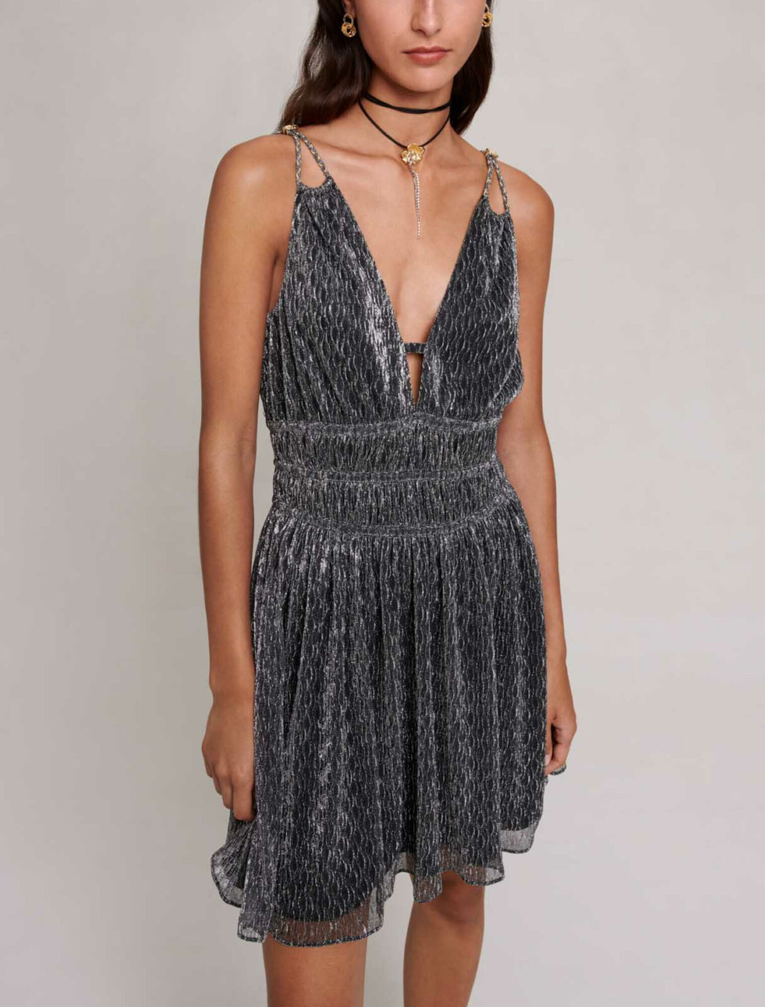 Short silver dress