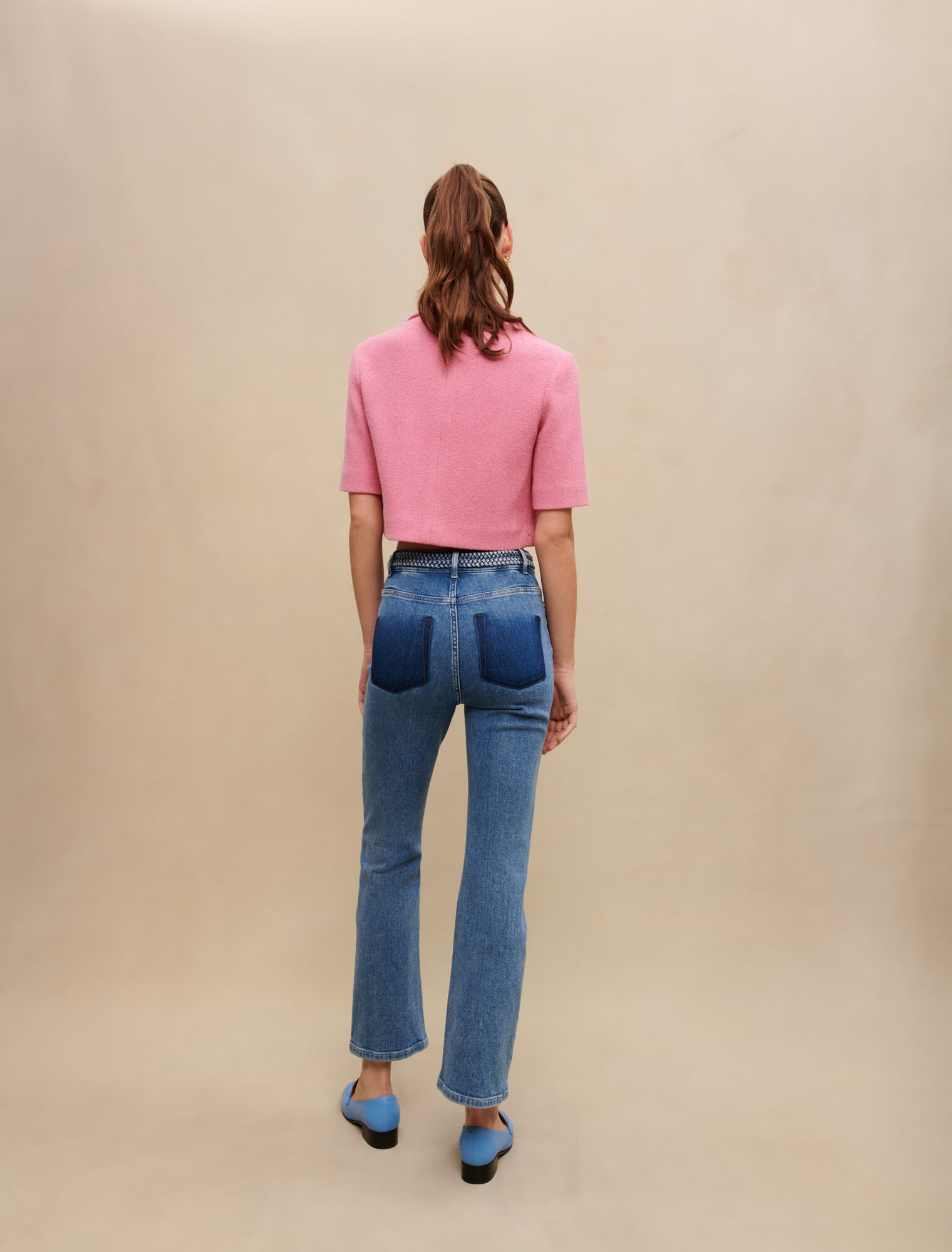 Jeans with braided details