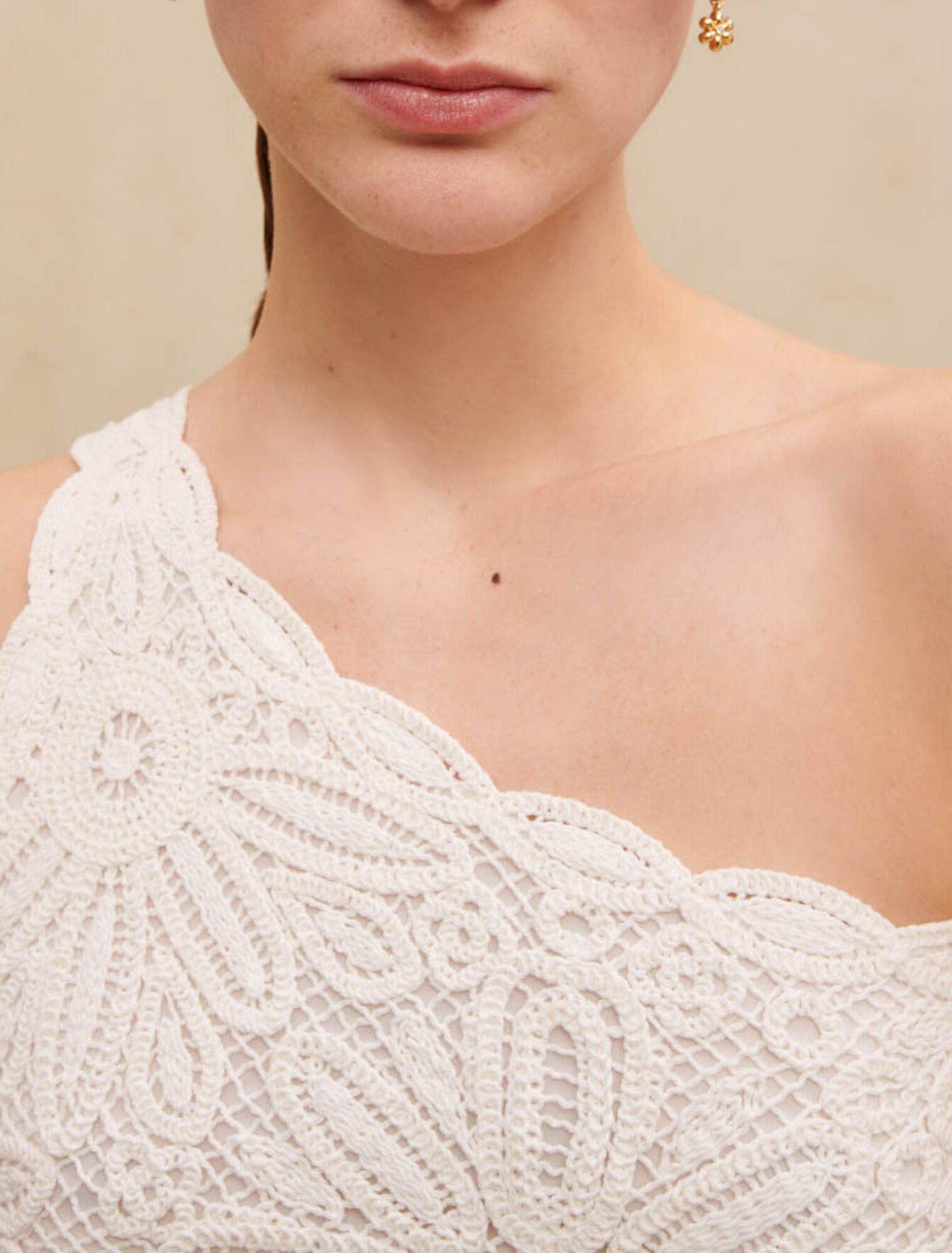 Asymmetric knit top