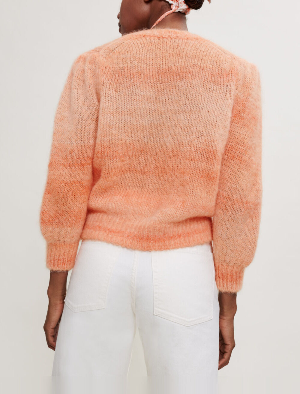 Printed mohair cardigan