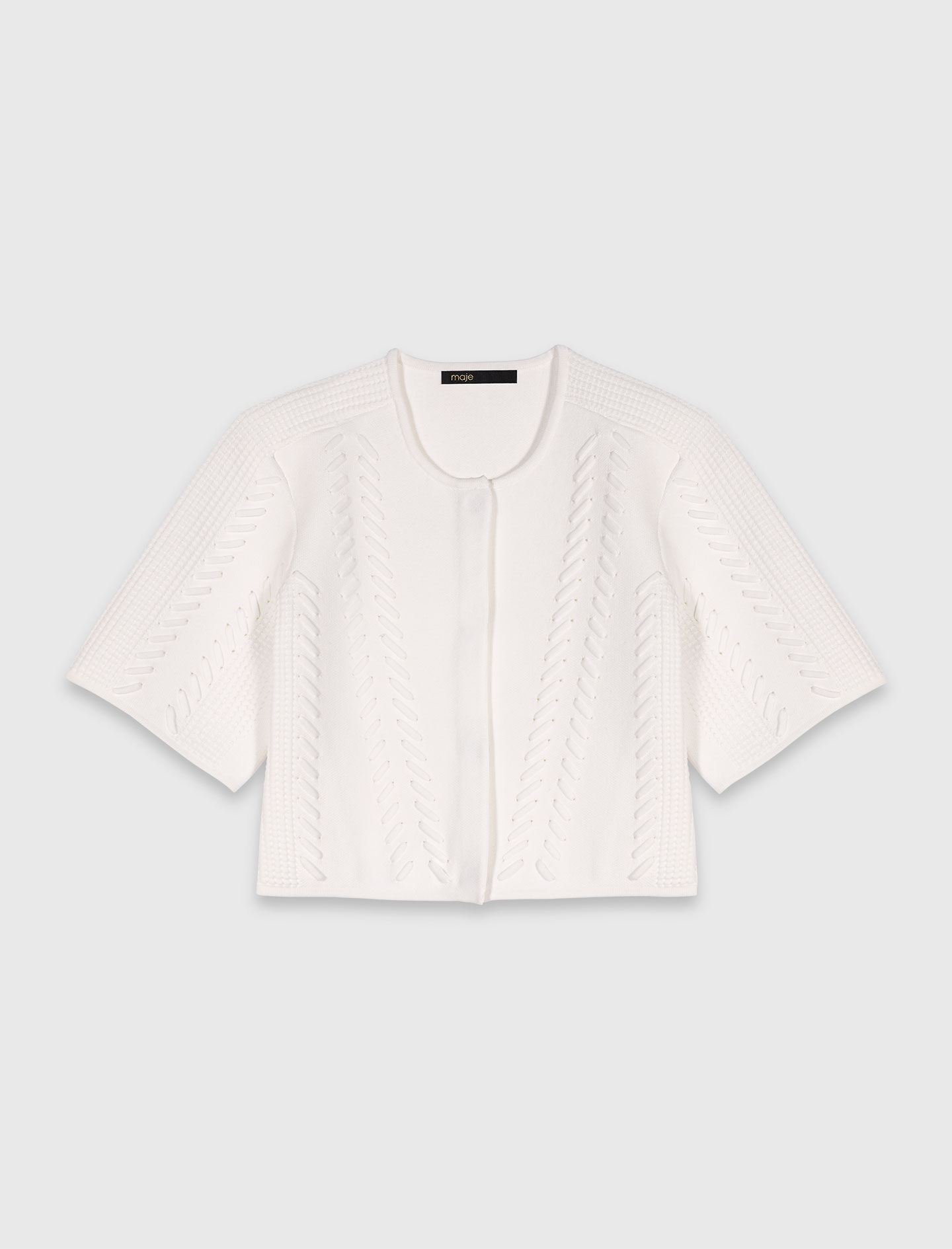 Cropped cardigan White For Women | Maje