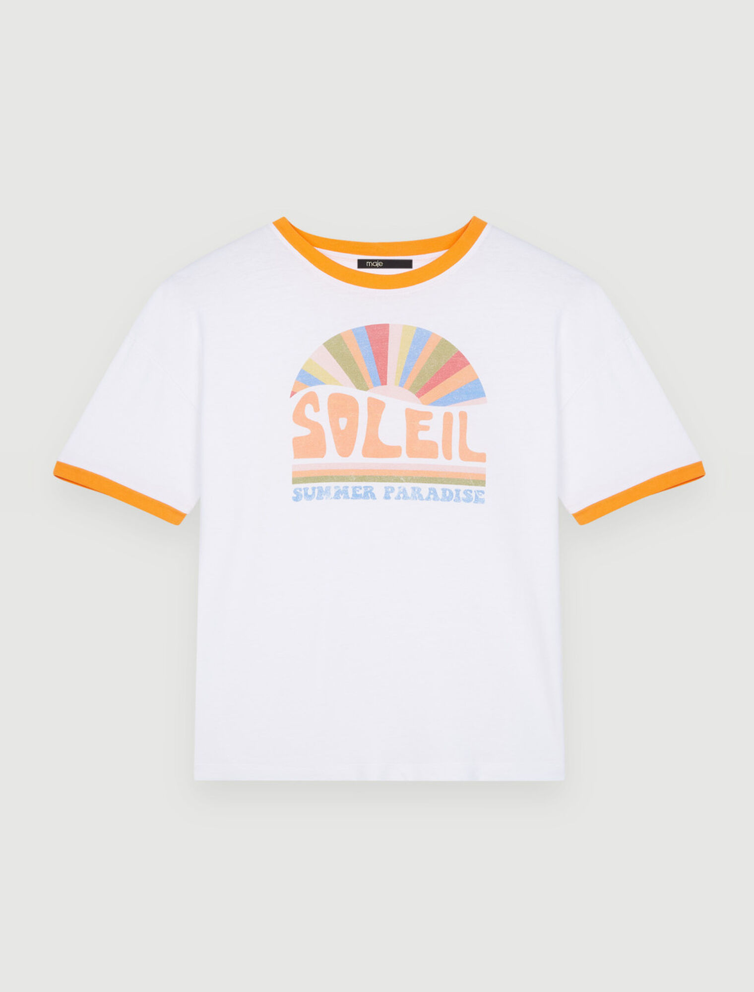 Wide SUMMER screen-printed tee-shirt