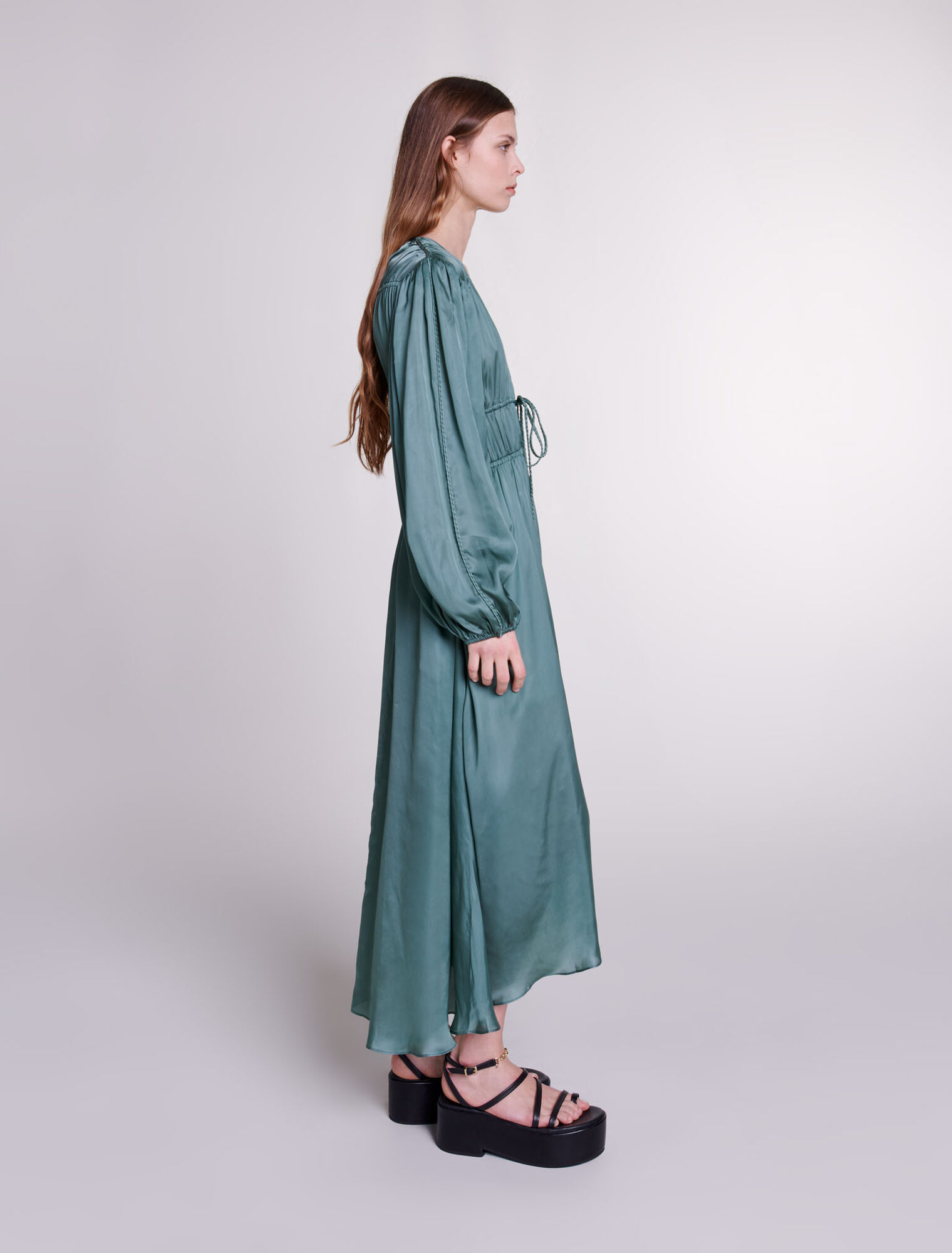 Satin-look maxi dress