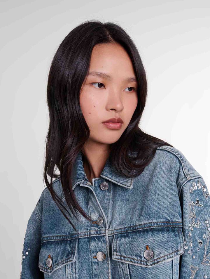 Embroidered denim jacket 