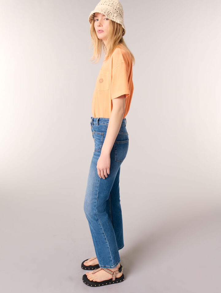 Jeans with button fly