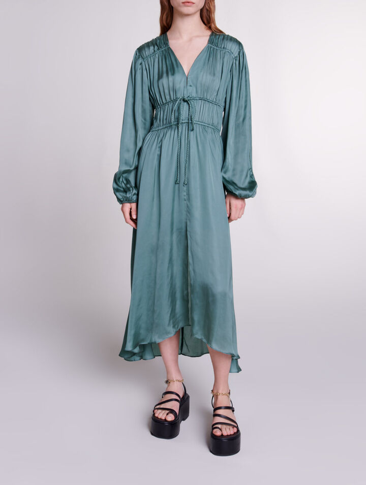 Satin-look maxi dress