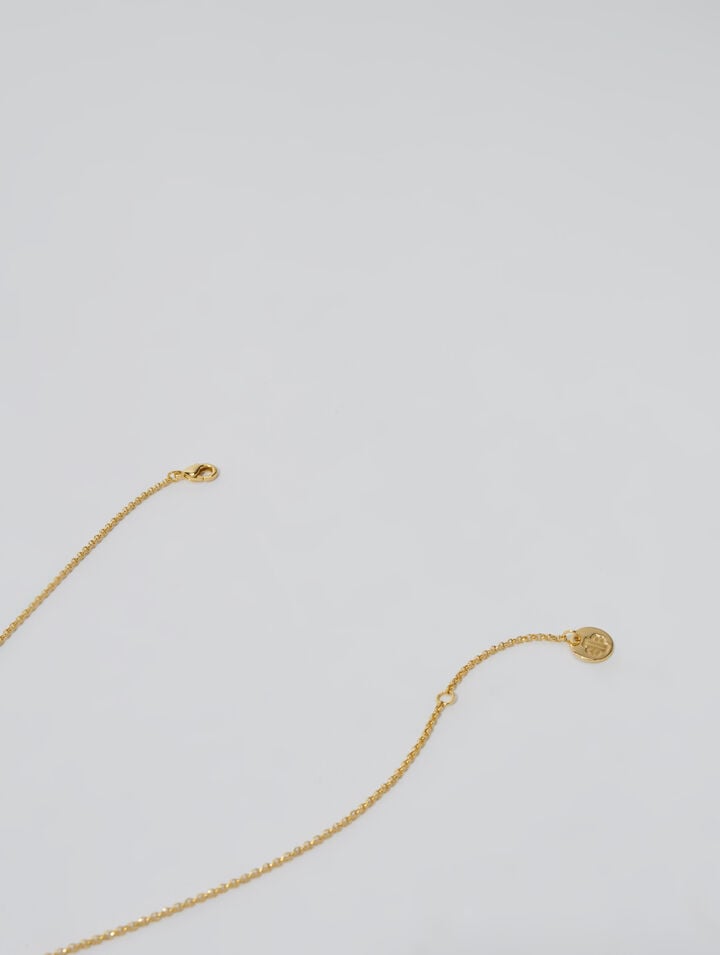 Gold-tone necklace with rhinestones