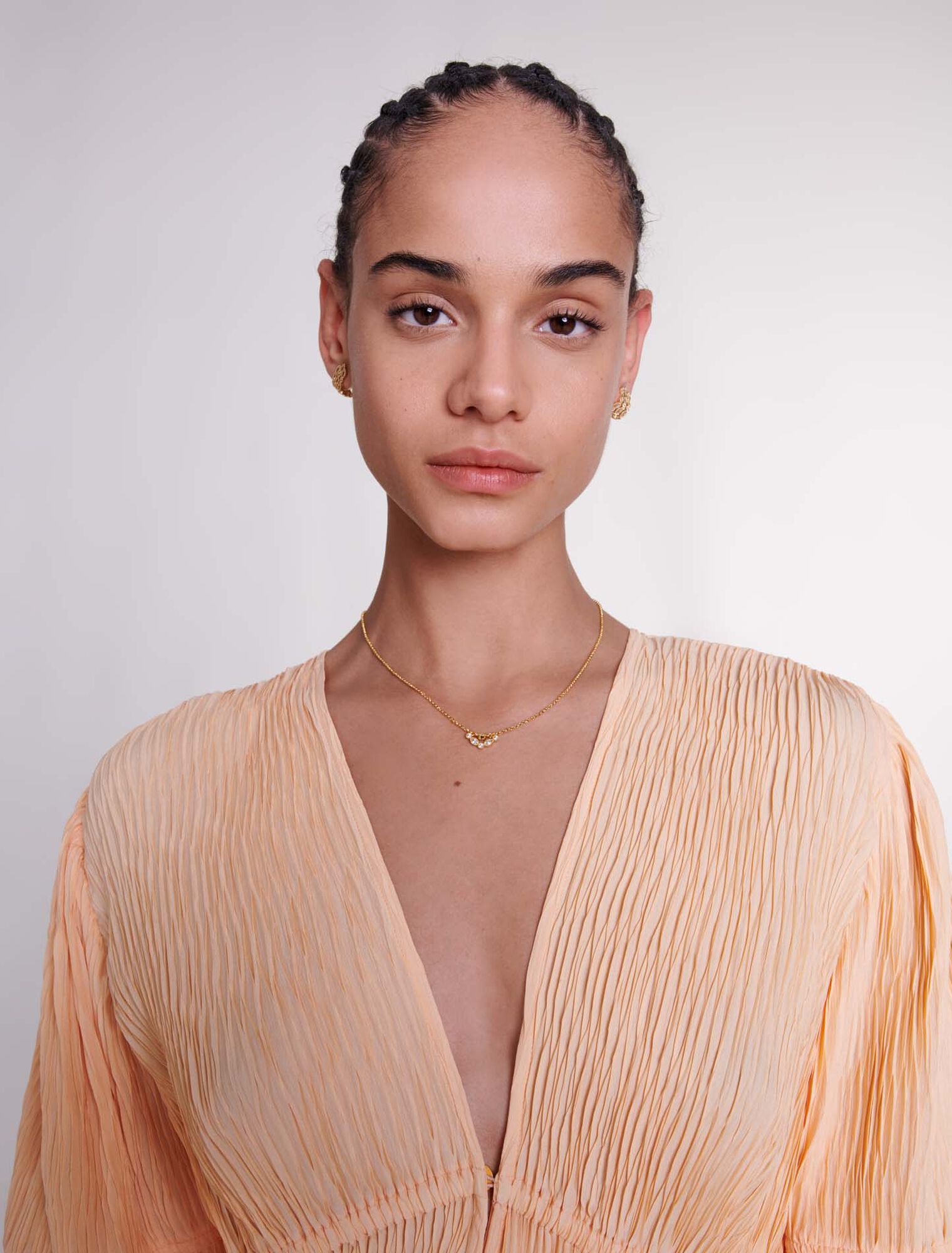 Pleated maxi dress