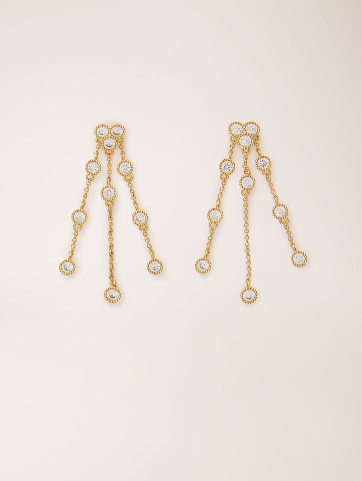 Gold-plated recycled brass earrings
