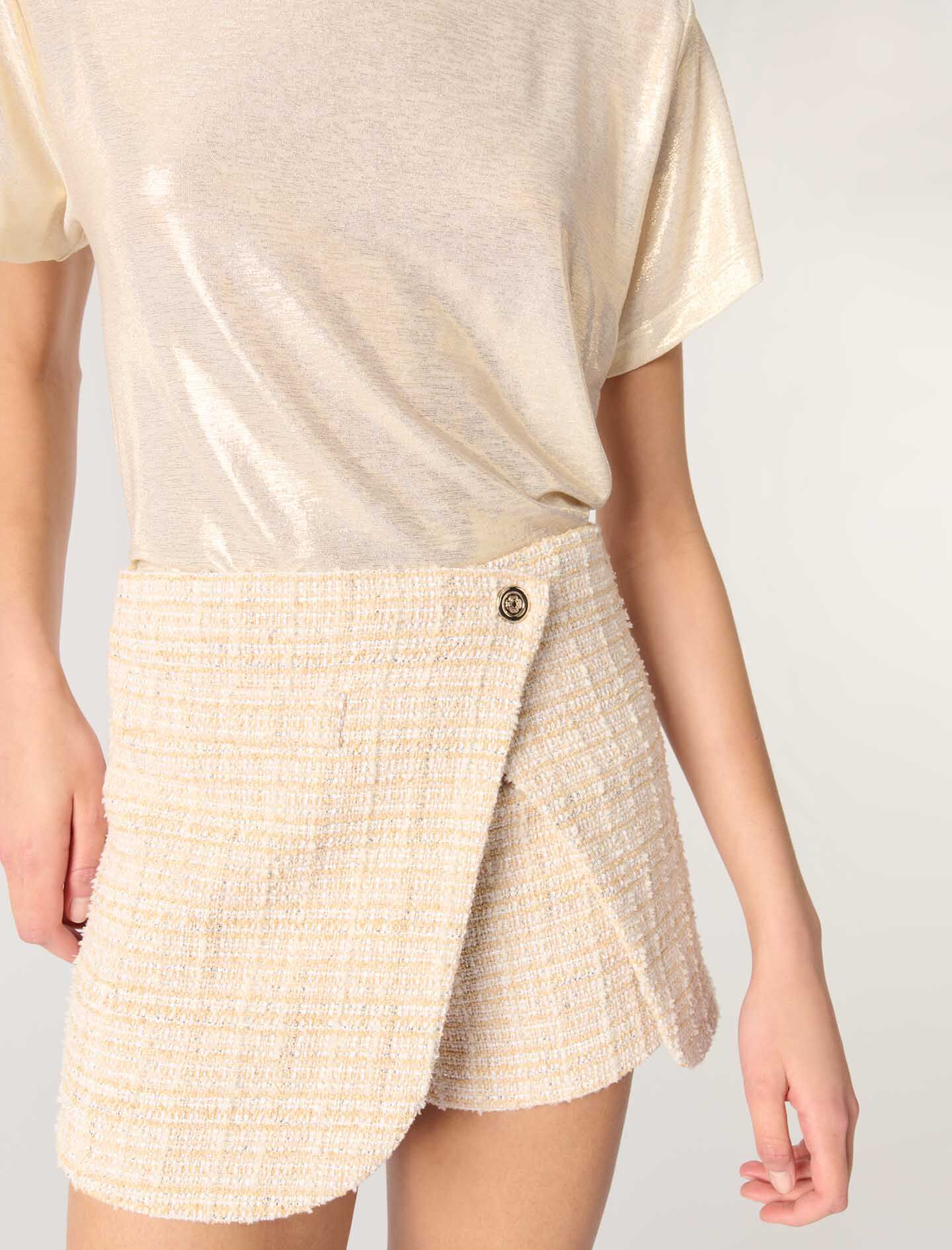 Layered tweed skort