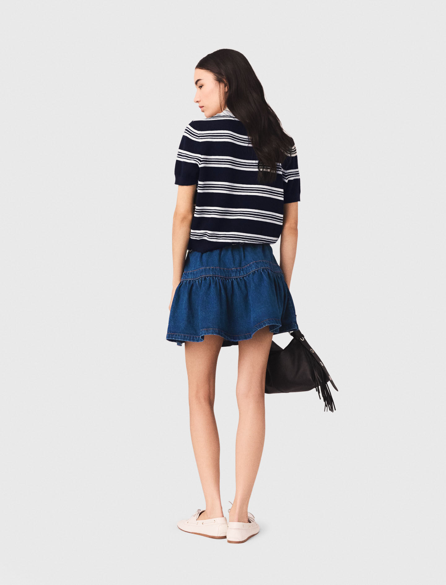 Short denim skirt Blue For Women | Maje