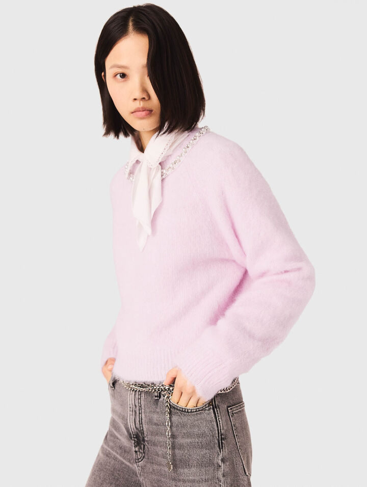 Removable jewel collar jumper