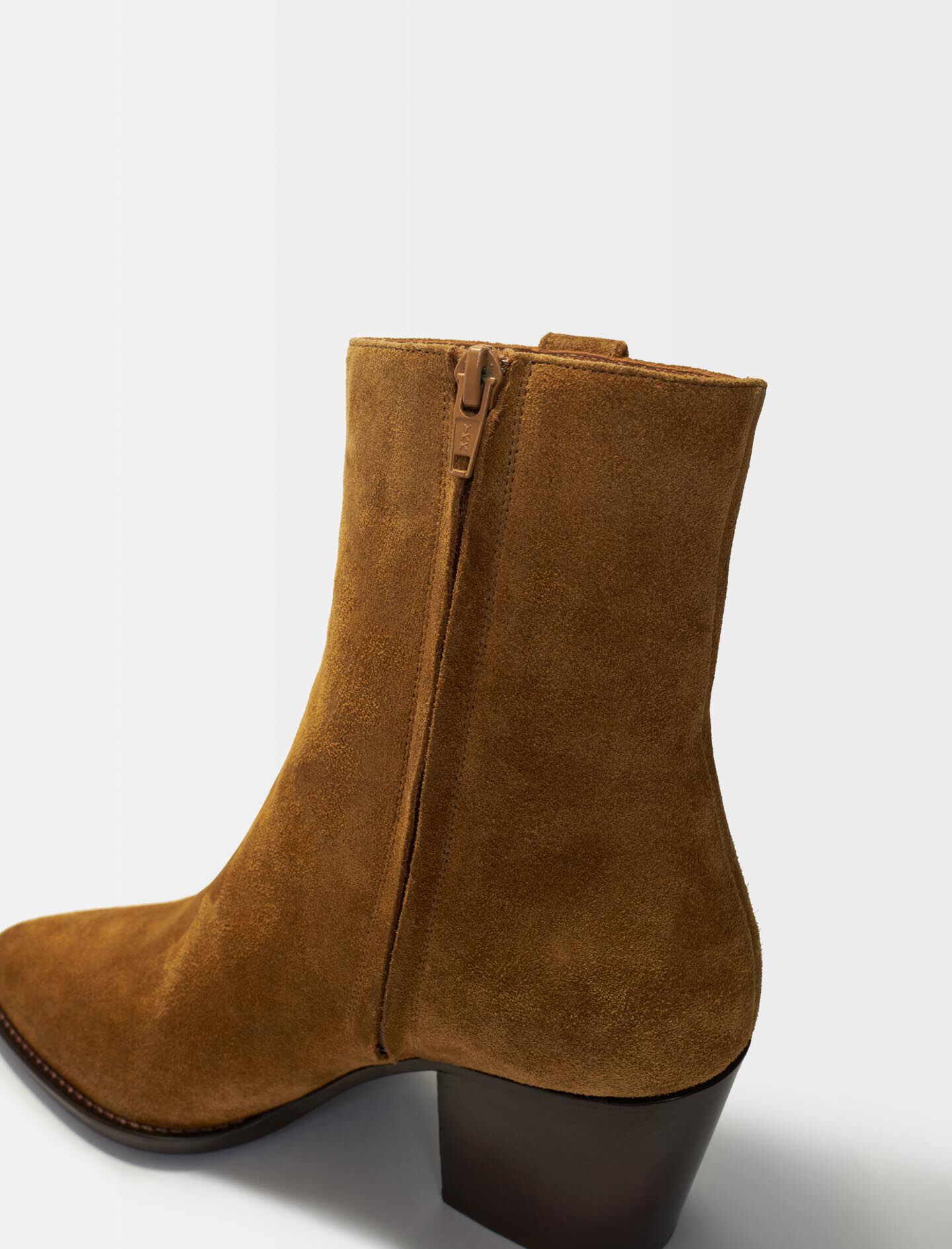 Cowboy boots in camel suede leather Brown For Women | Maje Cowboy boots in camel suede leather Brown For Women | Maje