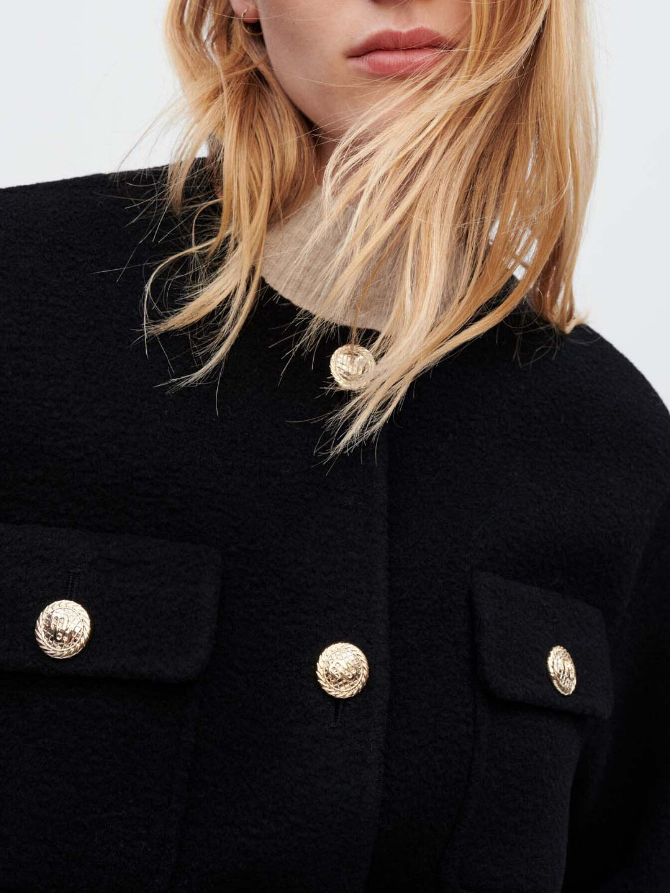 Textured double-faced coat