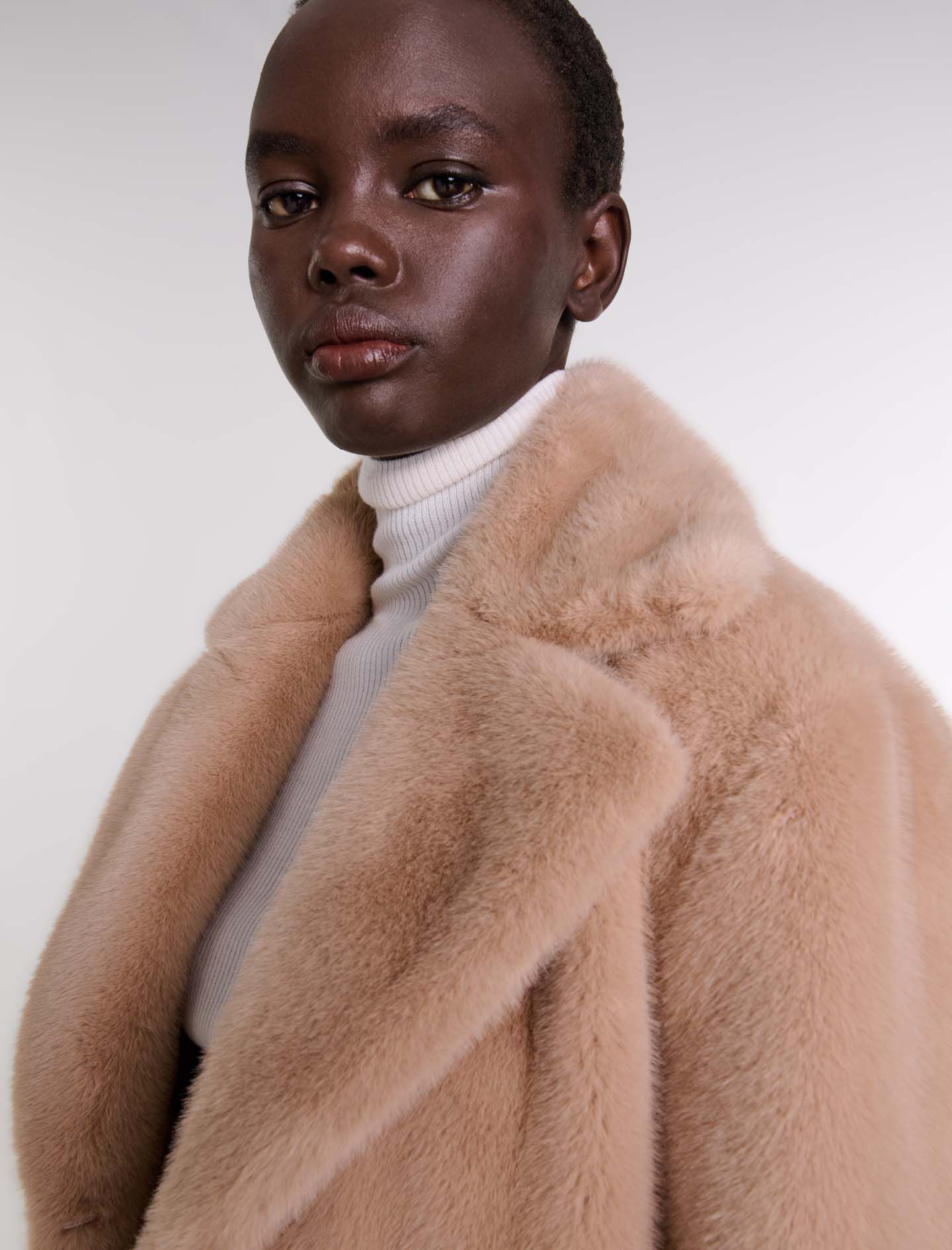 【レビューを書けば送料当店負担】 Faux Maje | Women For Brown coat fur コート