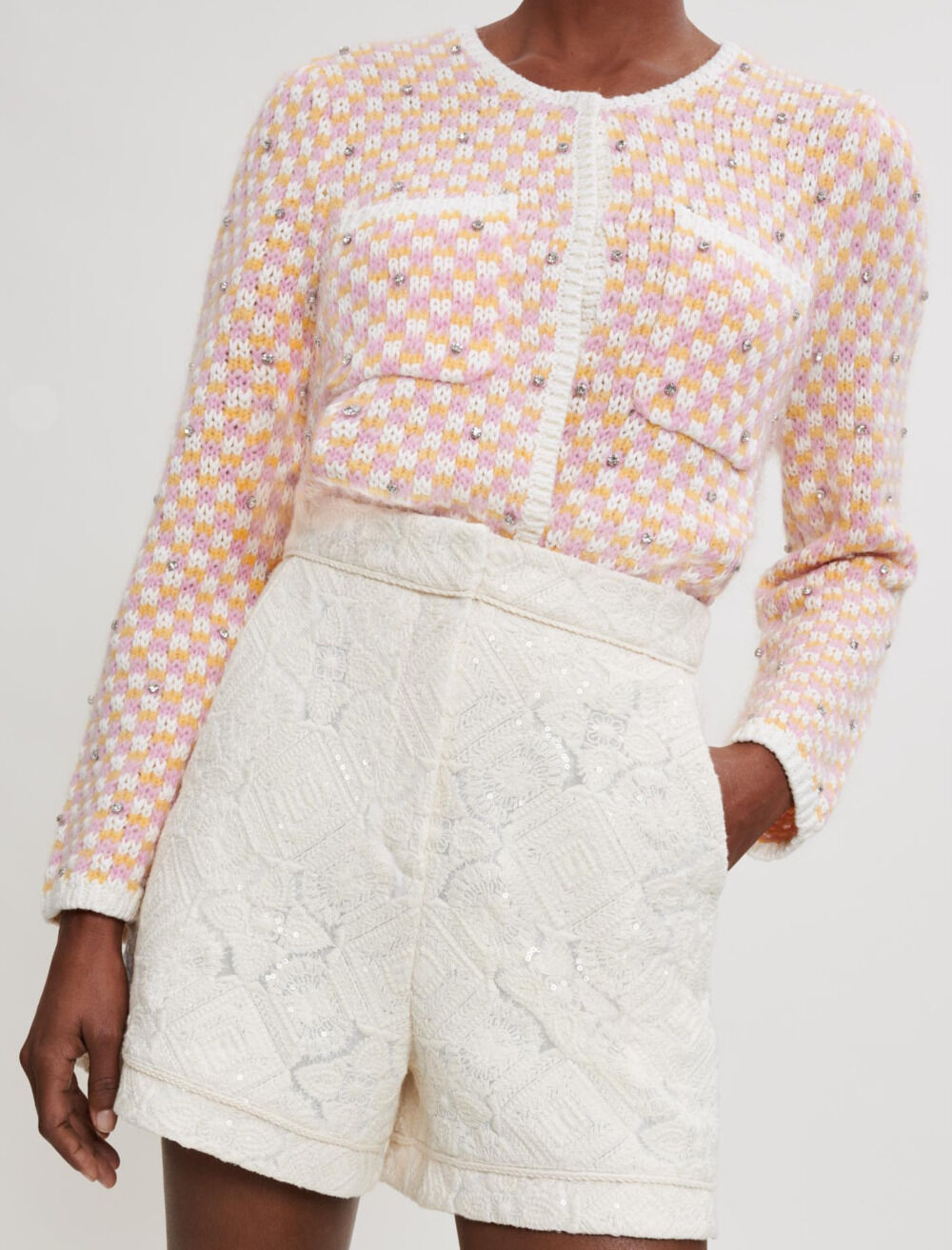 Maje sequin shorts top