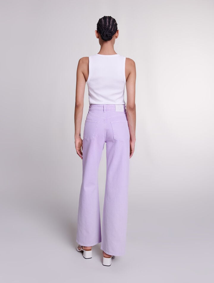 Faded wide-leg jeans