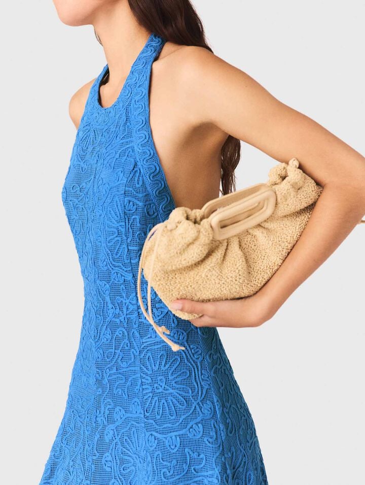 Backless guipure maxi dress