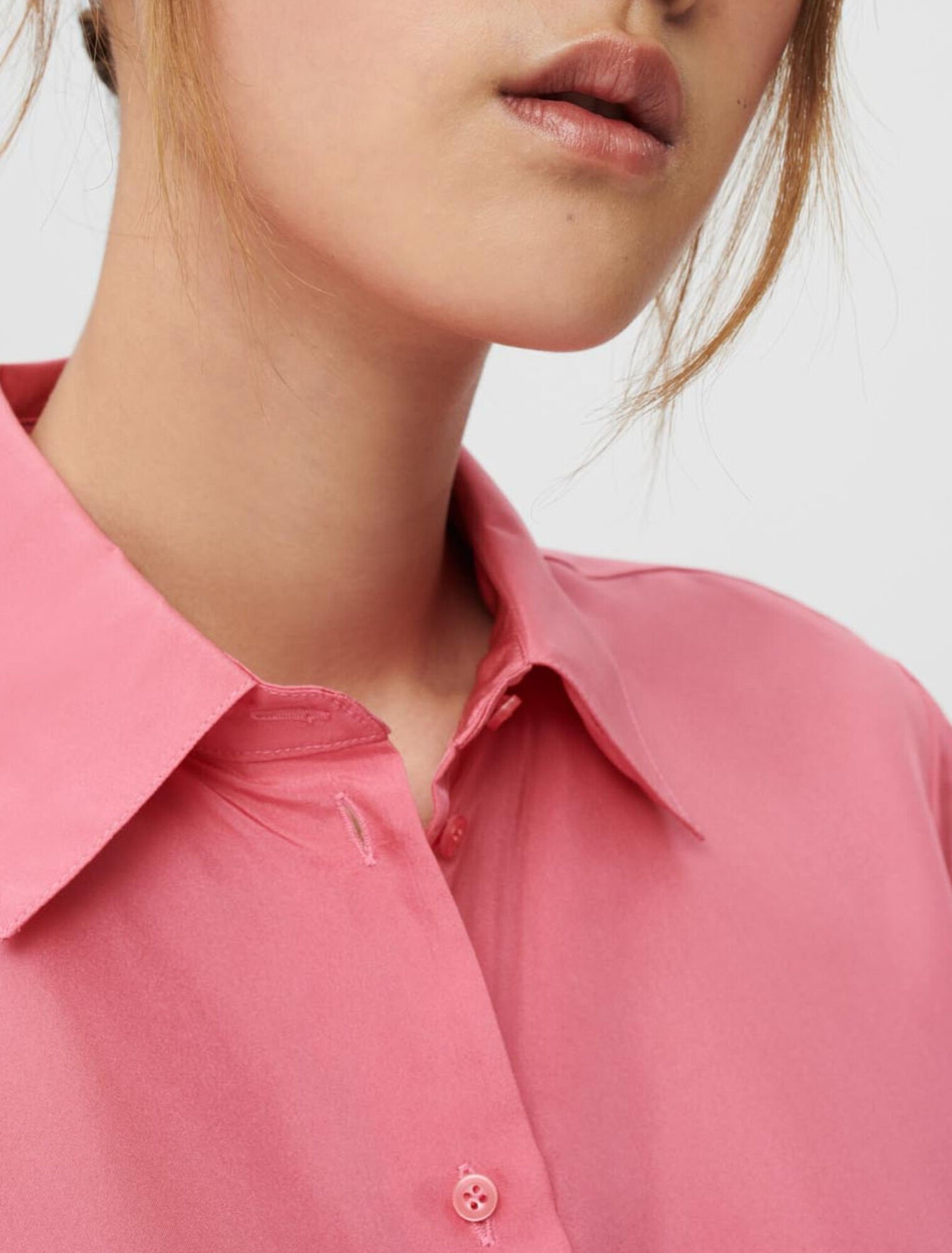 Rosewood silk habotai shirt