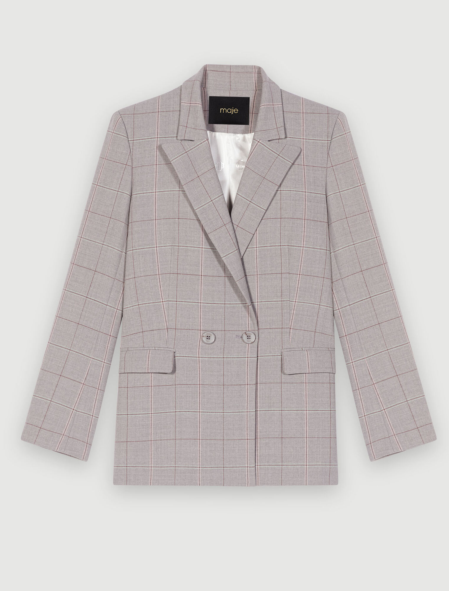 Grey checked tailored jacket