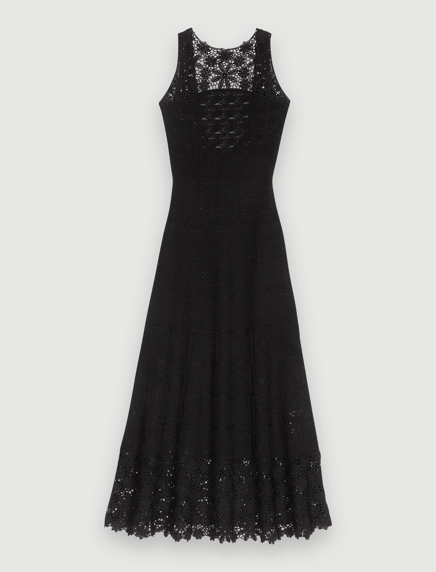 Dress in ribbed knit Black / Gray For Women | Maje