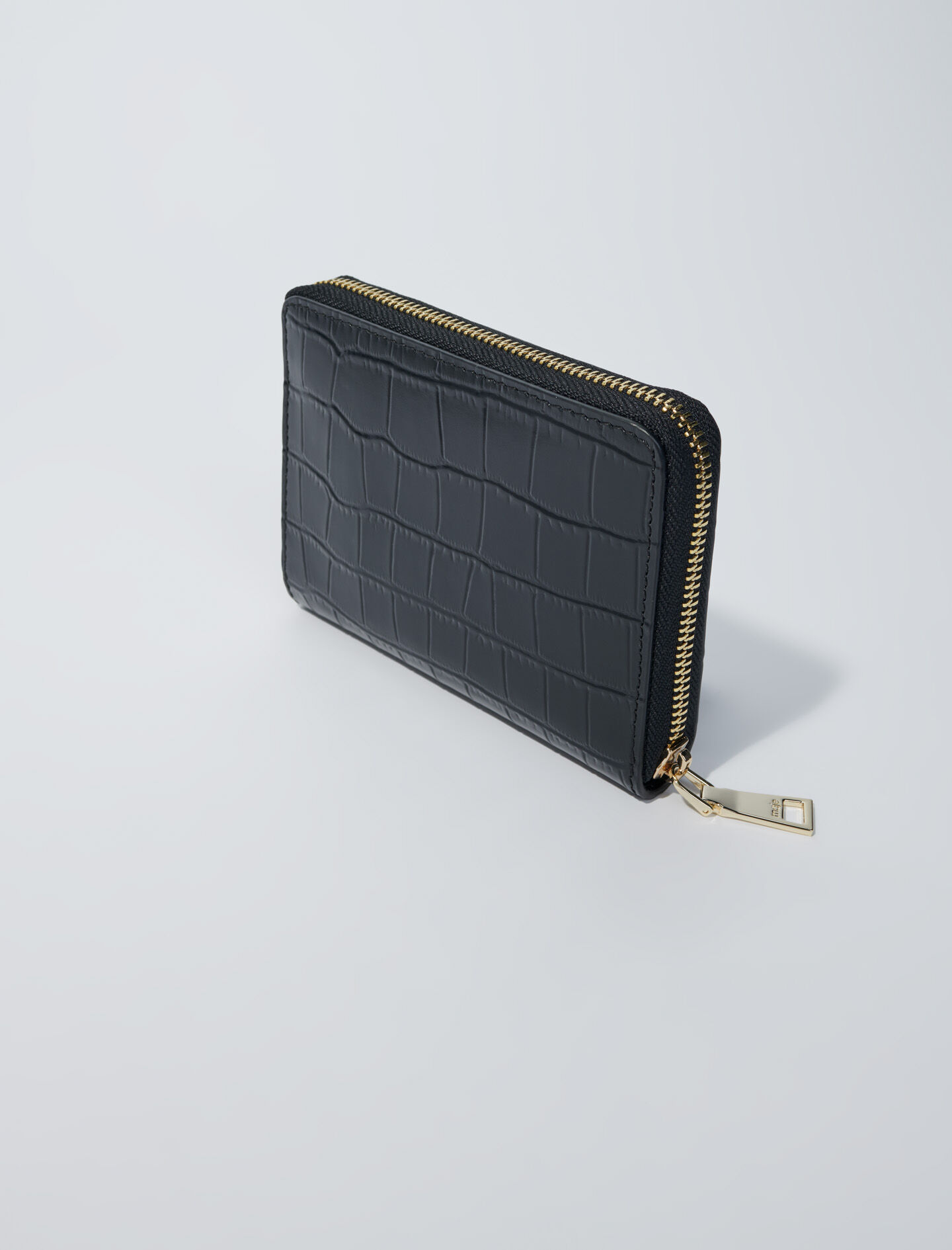 Leather wallet Black / Gray For Women | Maje