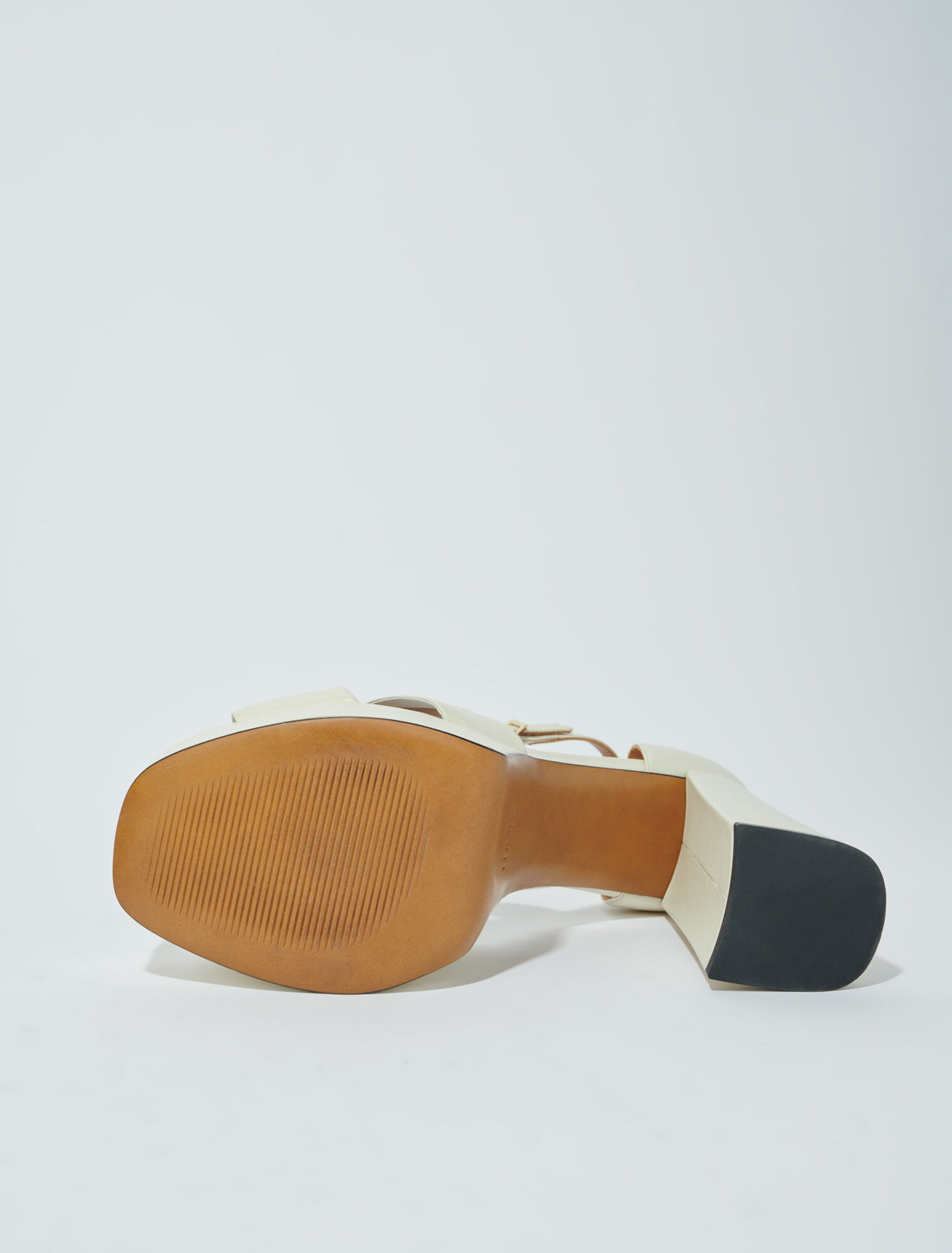 Leather platform sandals