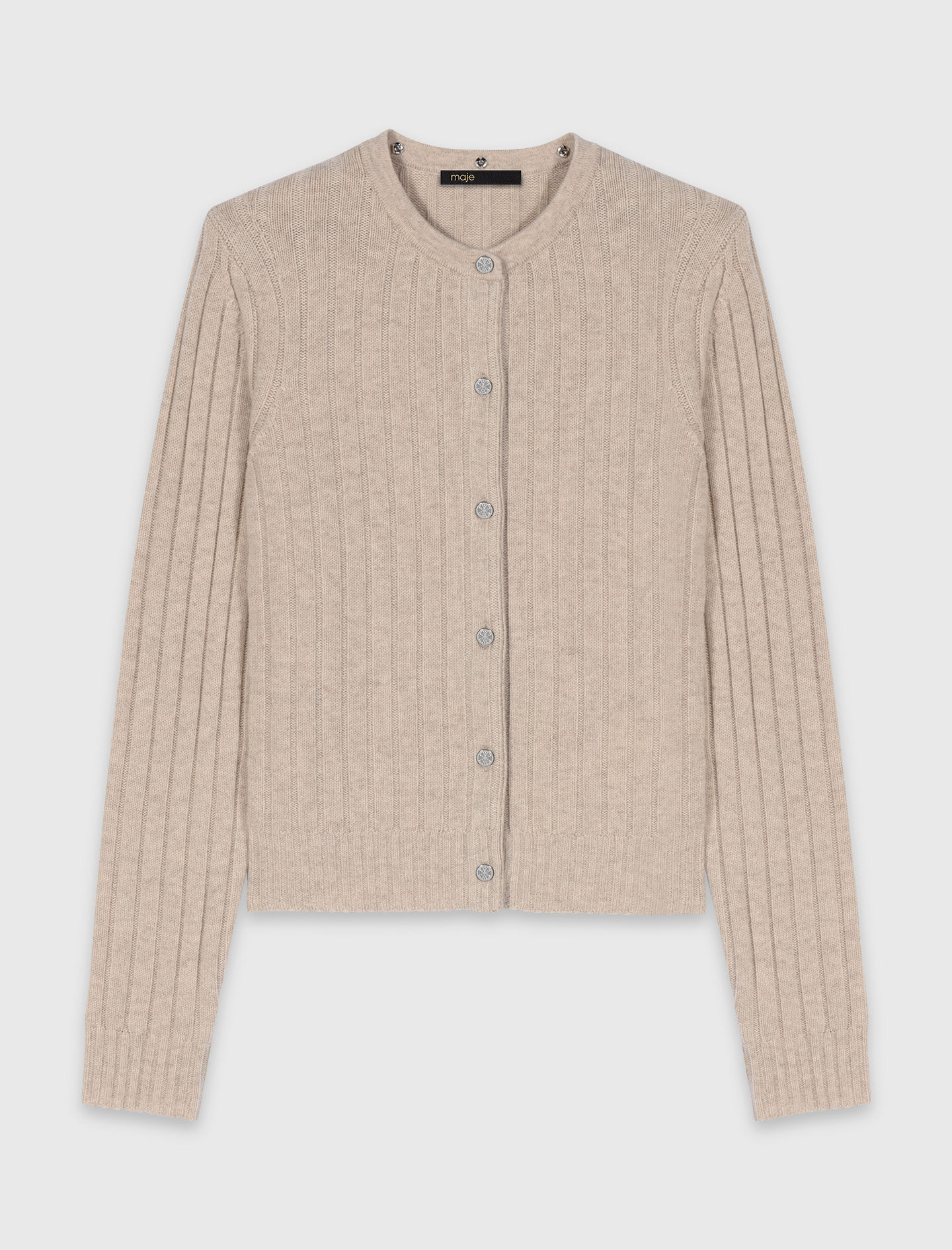 Cardigan with removable bead cardigan Natural For Women | Maje