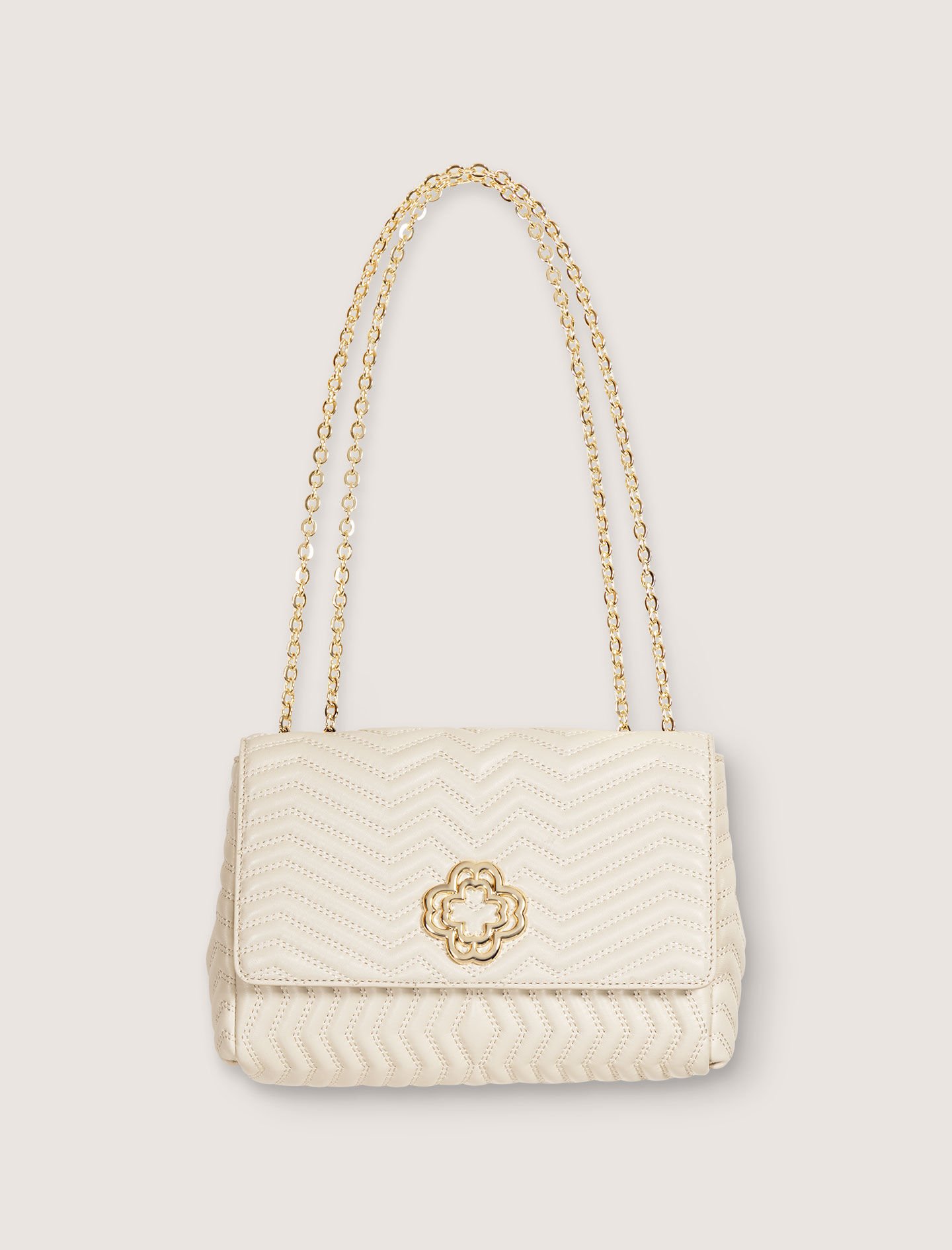 White bag with chain strap discount