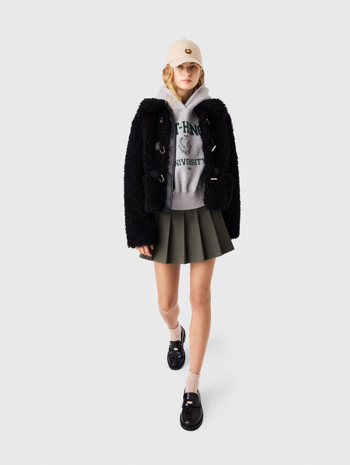 Curly faux fur jacket