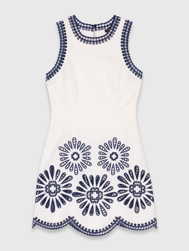 Short dress with crochet details
