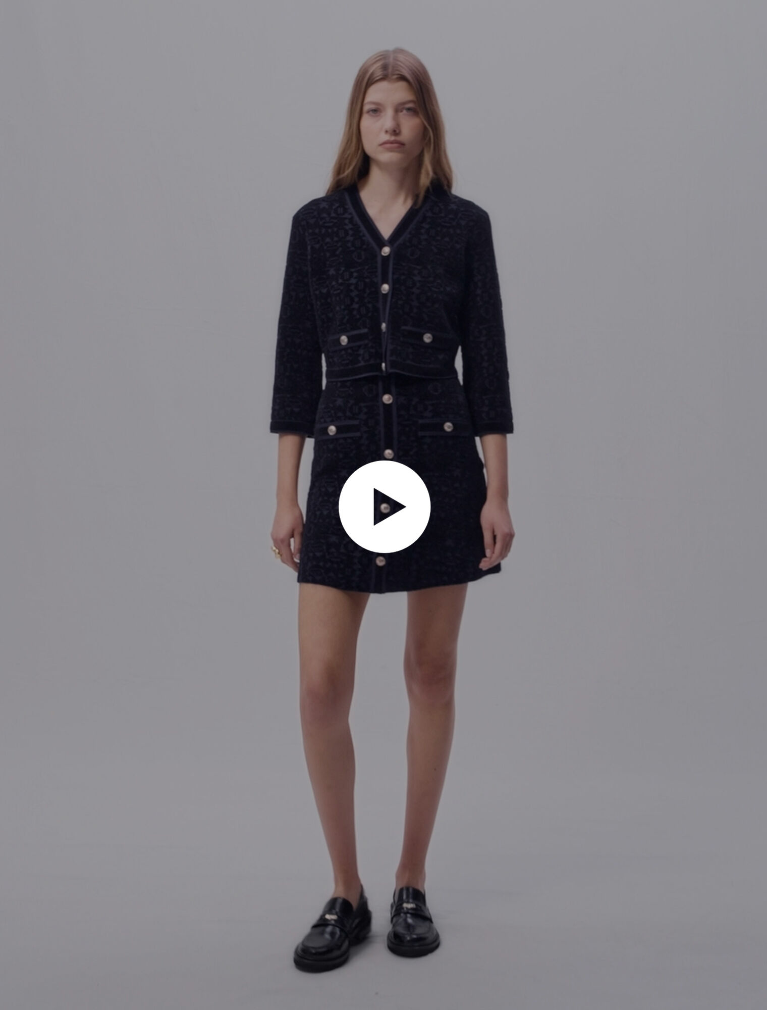 2-in-1 velvet knit dress