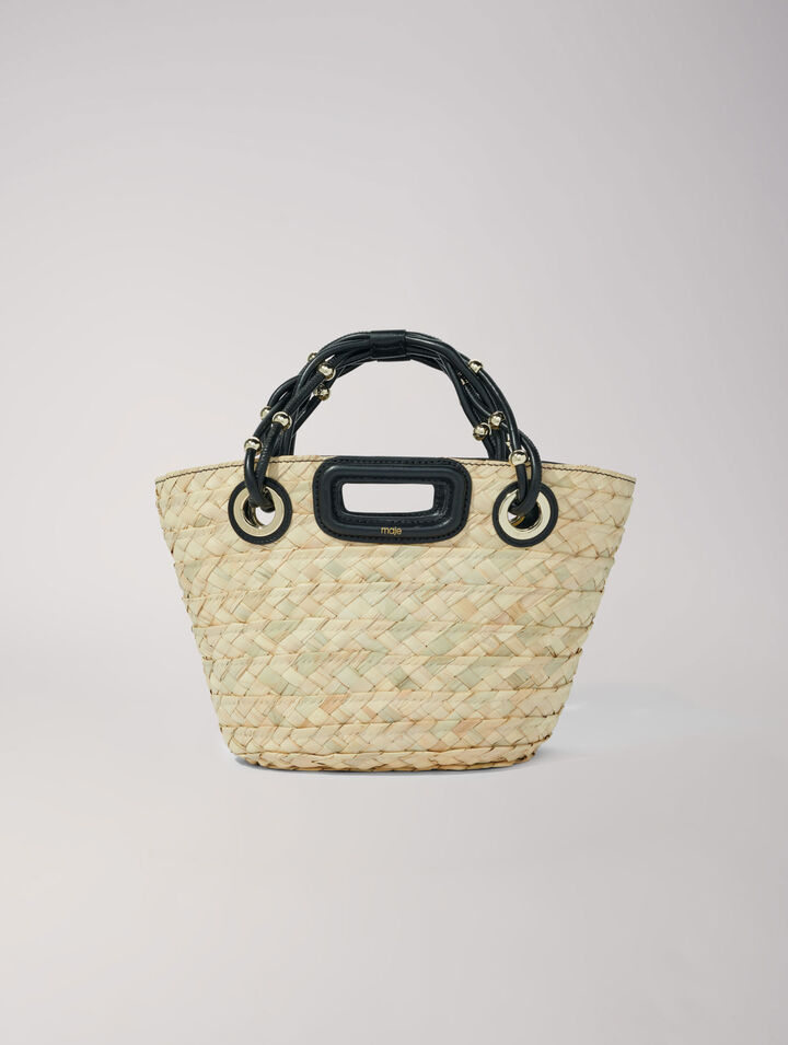 Mini woven basket bag