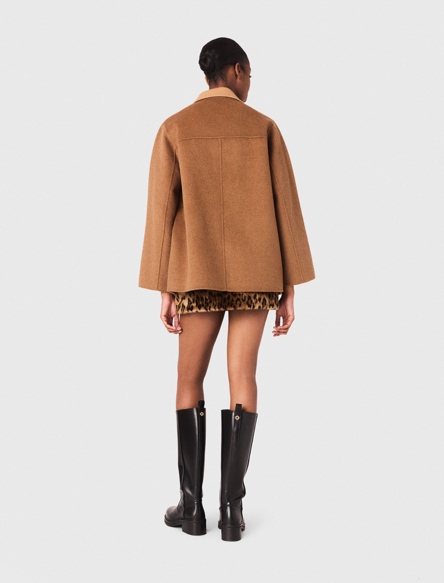 Double-faced mid-length coat Brown For Women | Maje