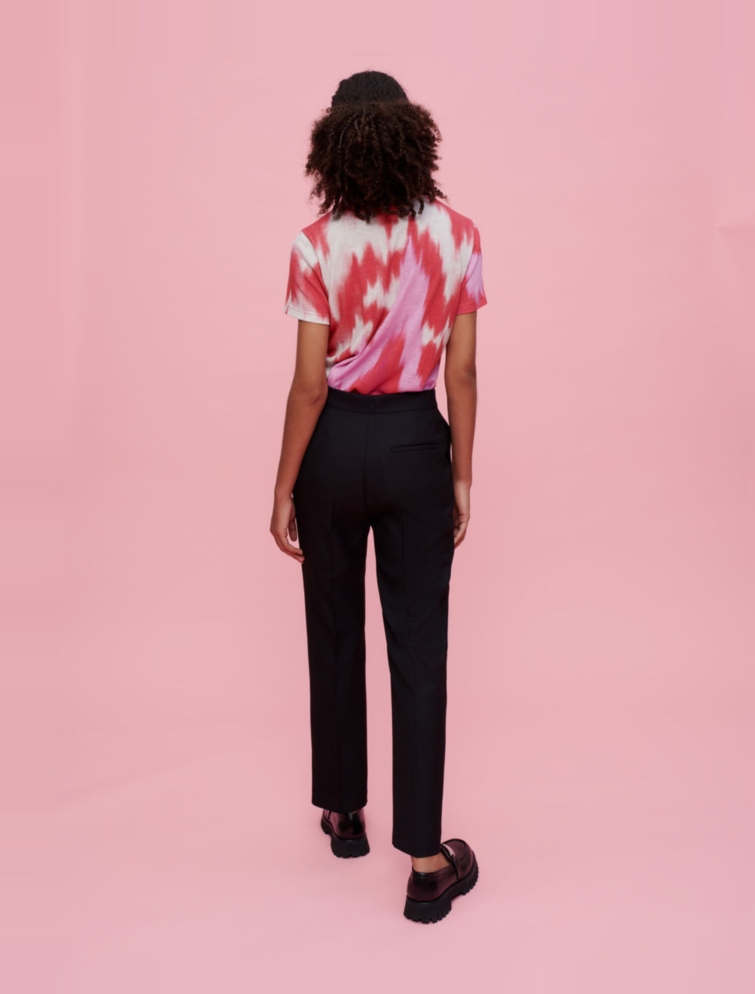 Straight-leg suit pants