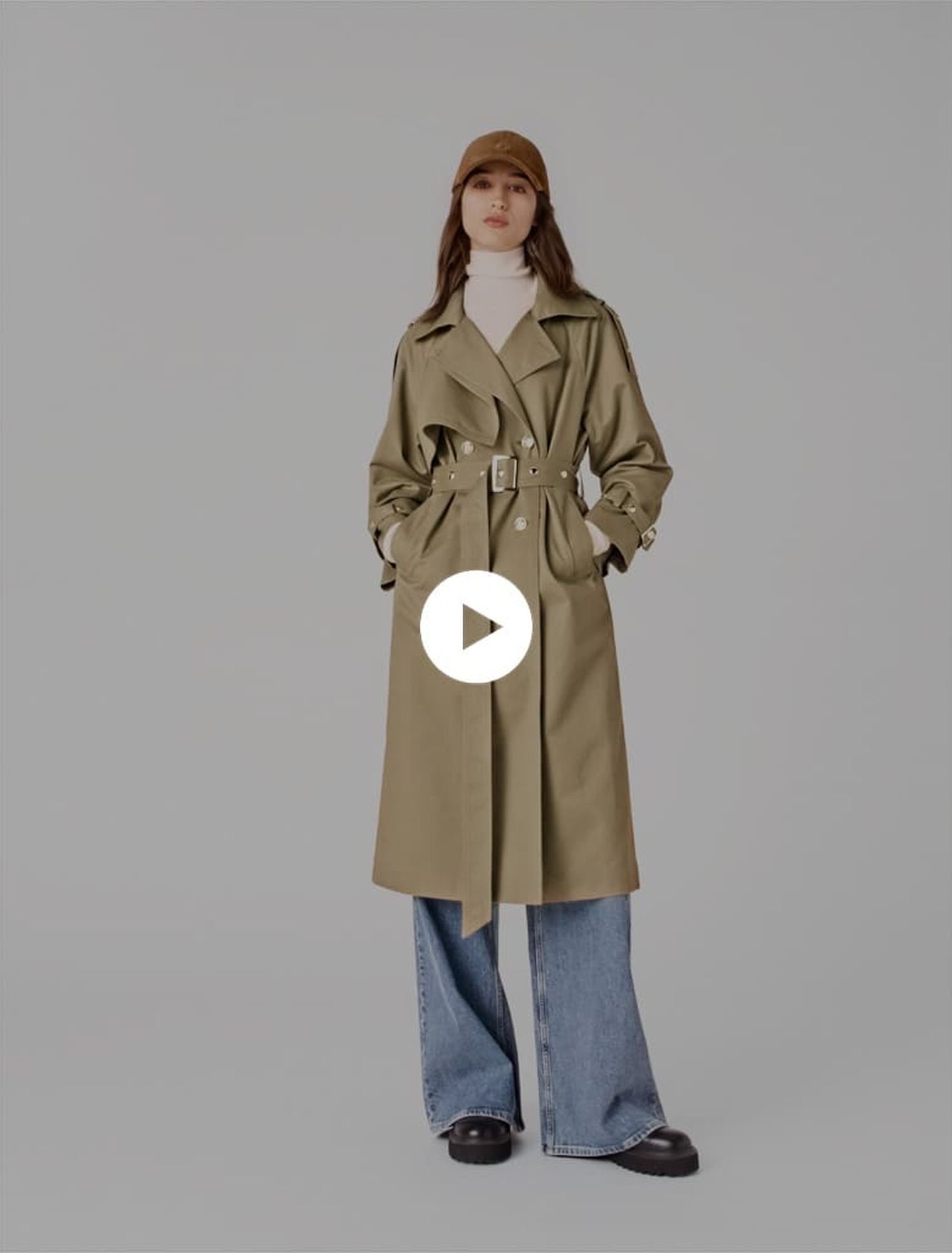 Studded trench coat