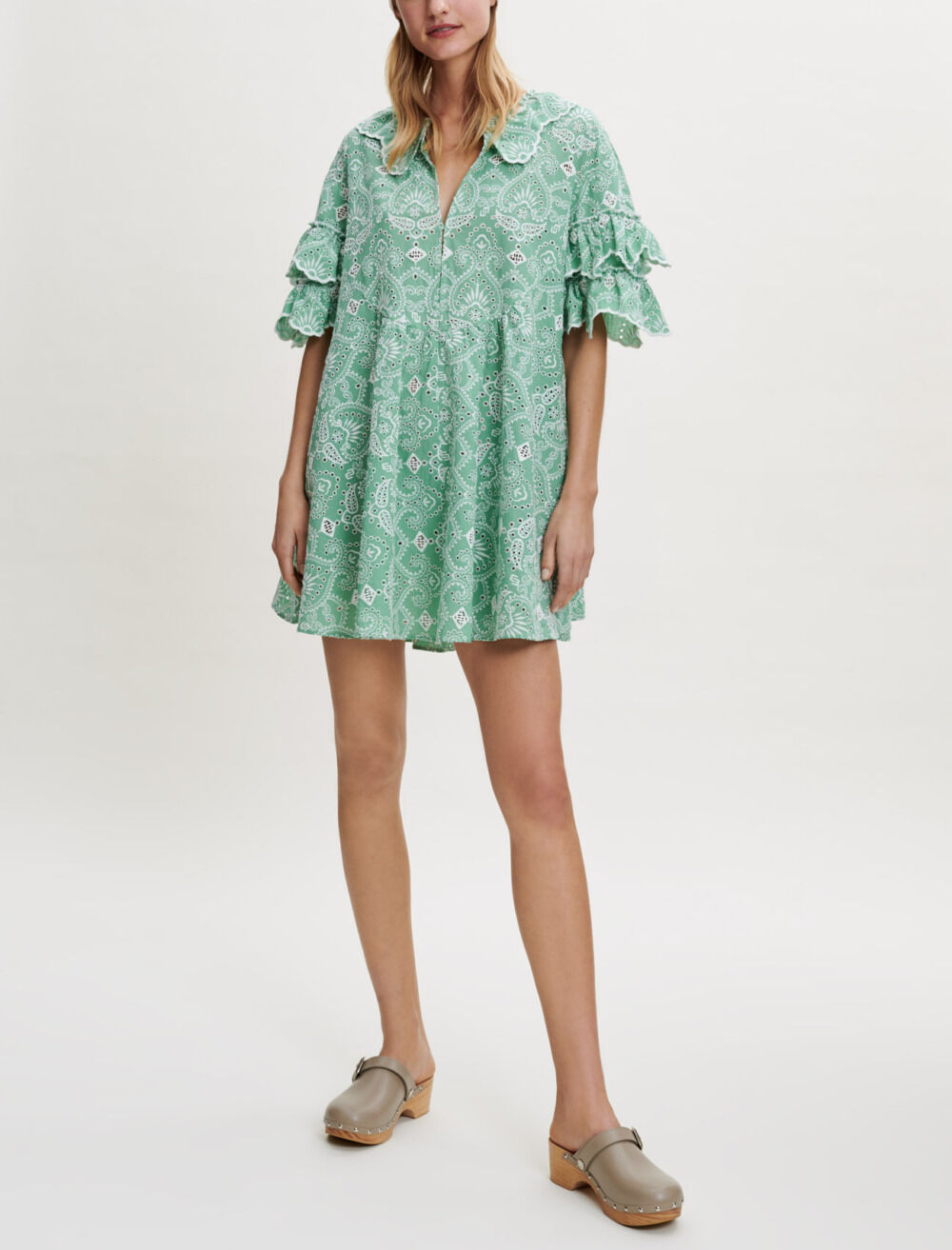 Embroidered cotton dress