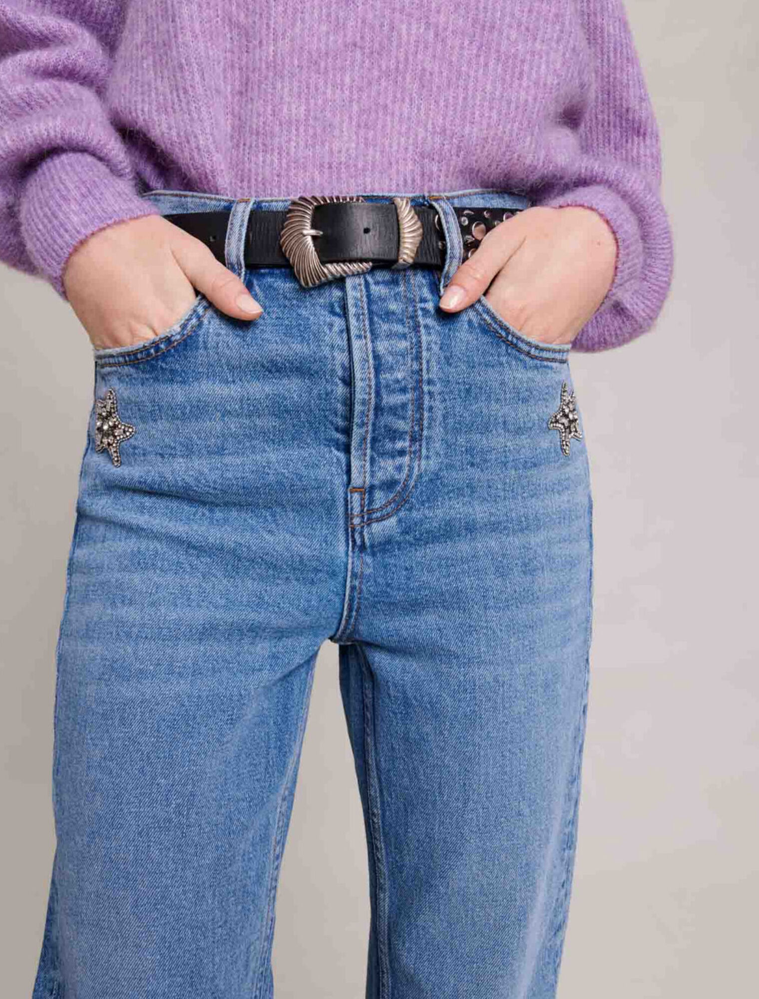 Straight-leg jeans