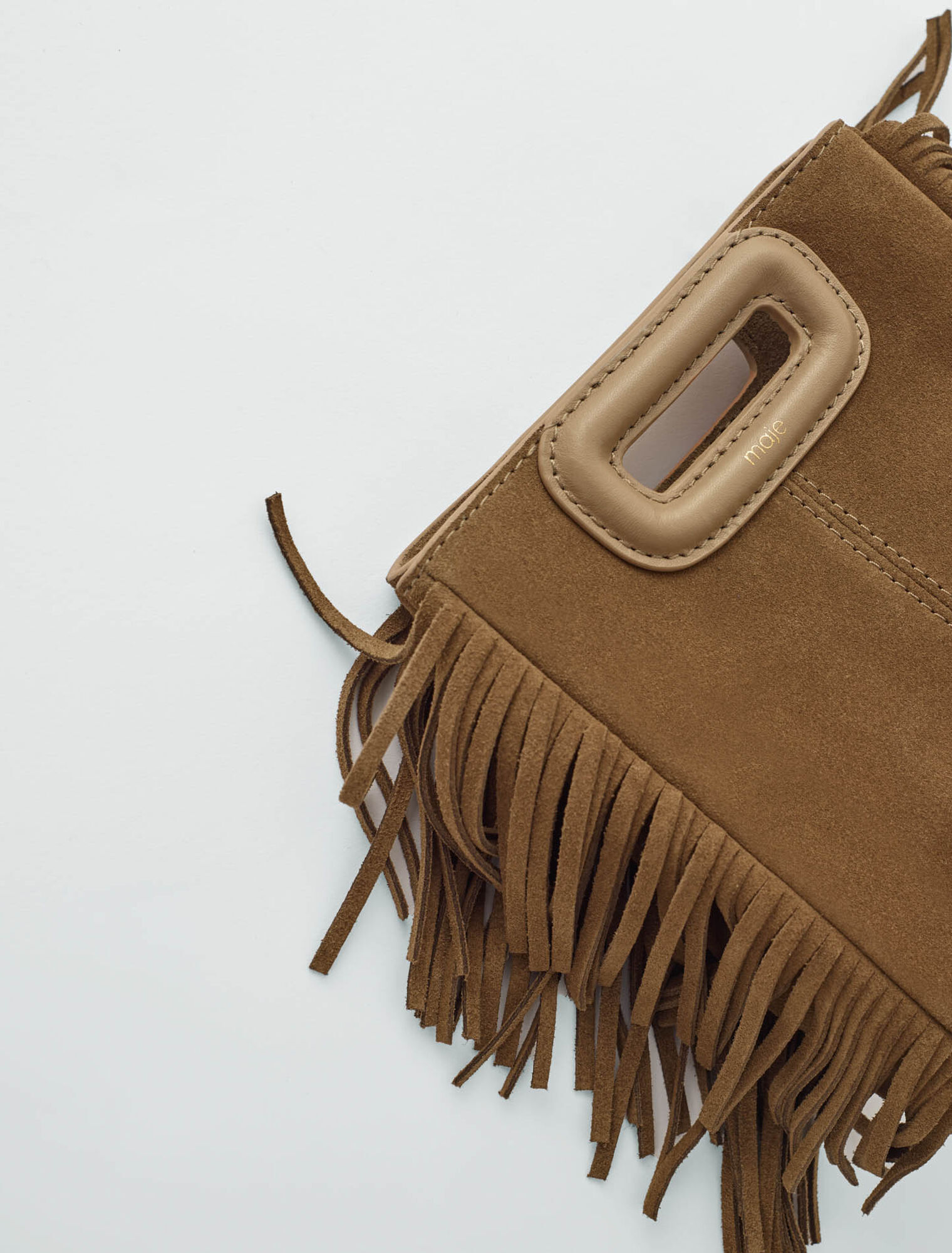 M mini bag in suede leather