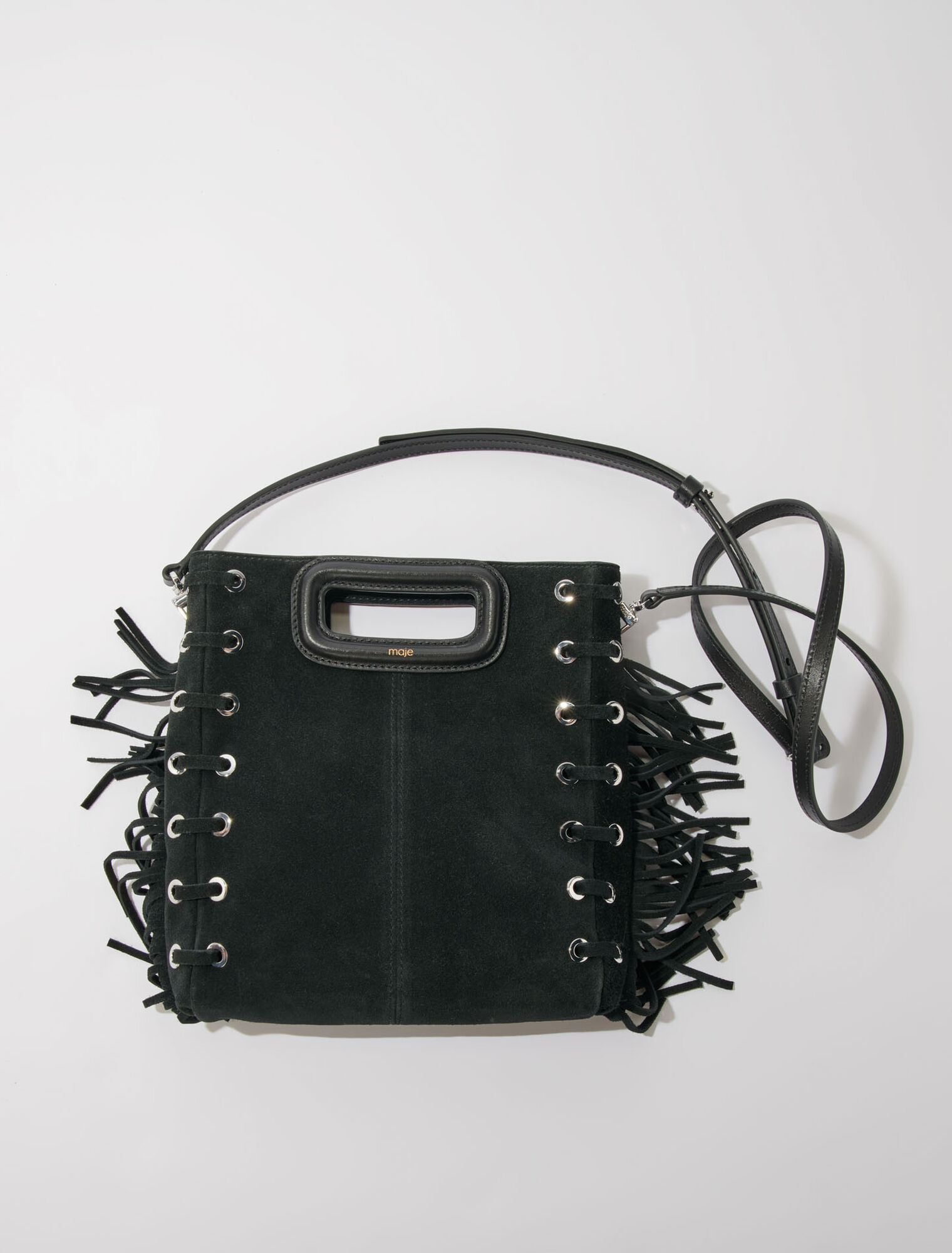 M bag in suede leather